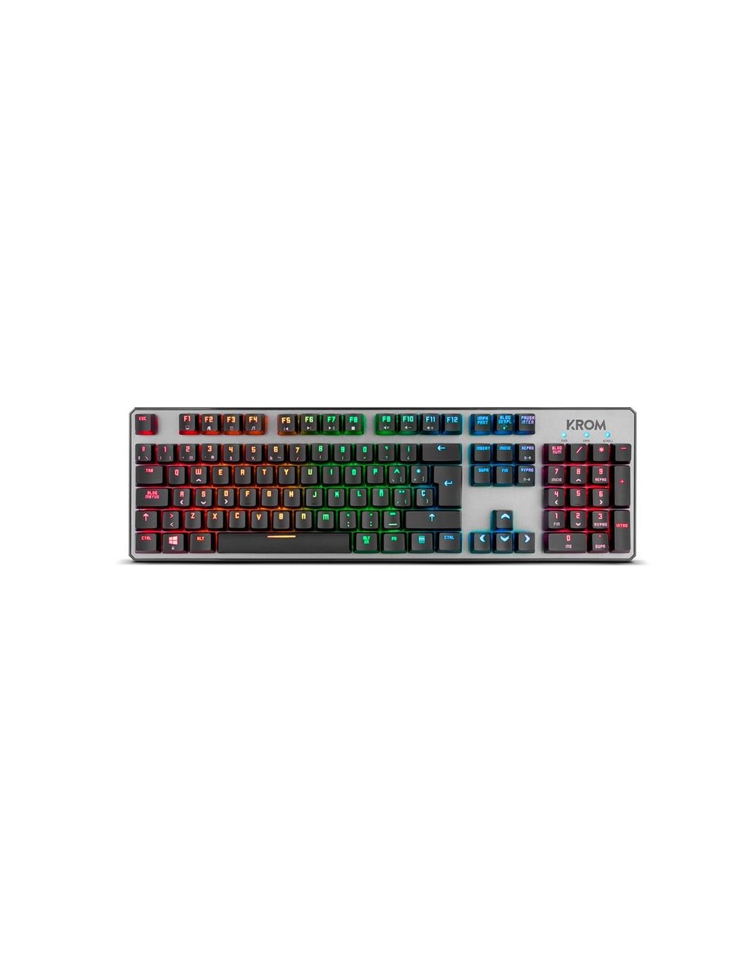 TECLADO GAMING KROM KERNEL MECANICO USB RGB RETROILUMINADO
