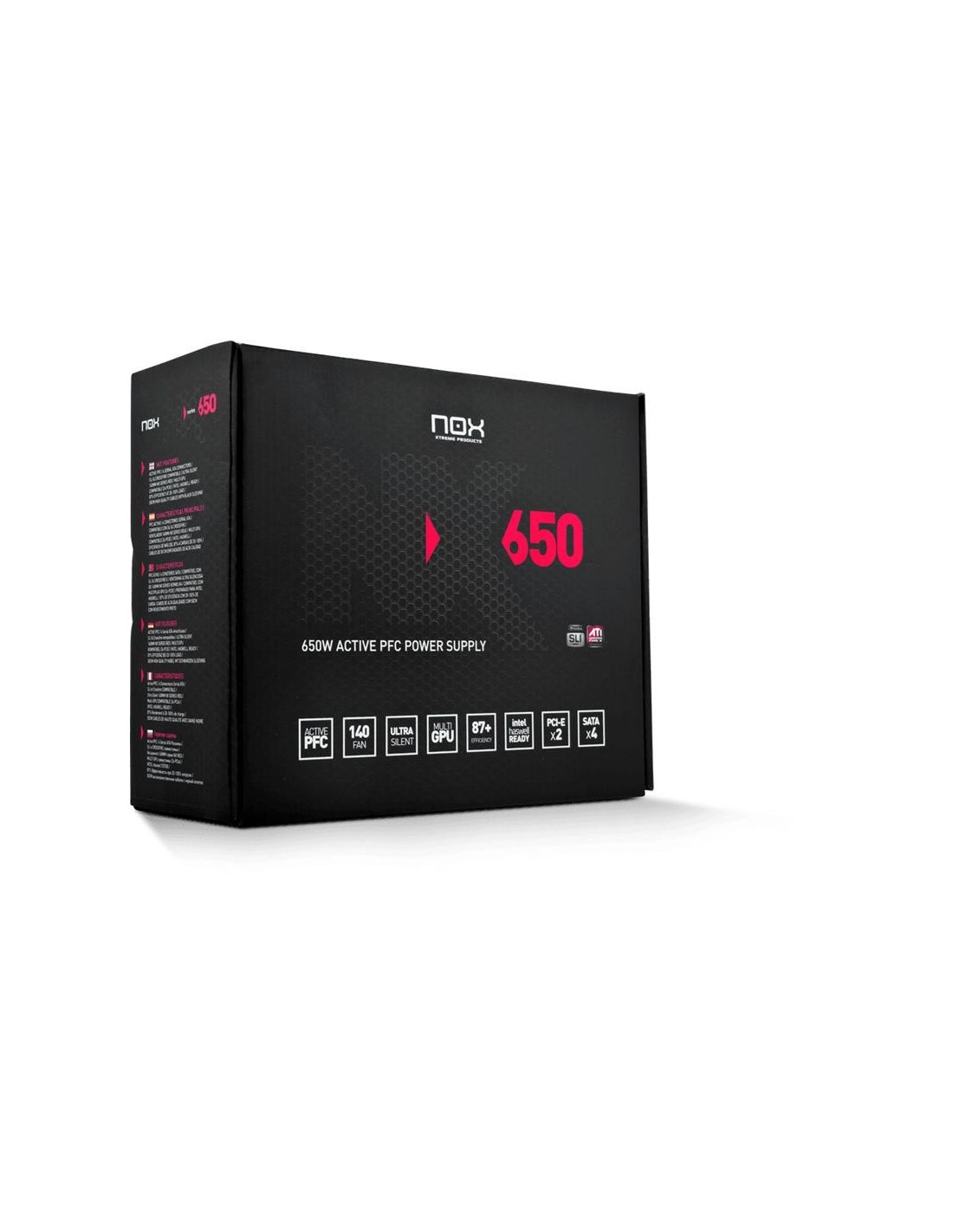 FUENTE DE ALIMENTACION NOX NX650 650W BLACK