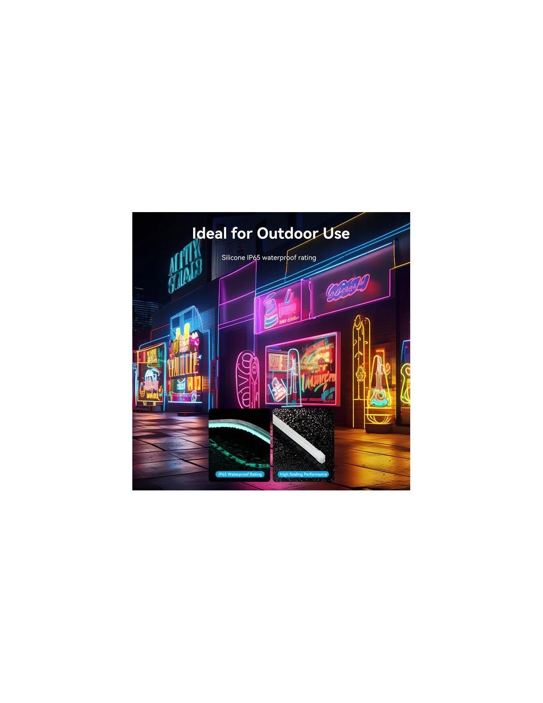 TIRA LED VENTION SILICONA NEON RGB CONTROL REMOTO 5V 1M