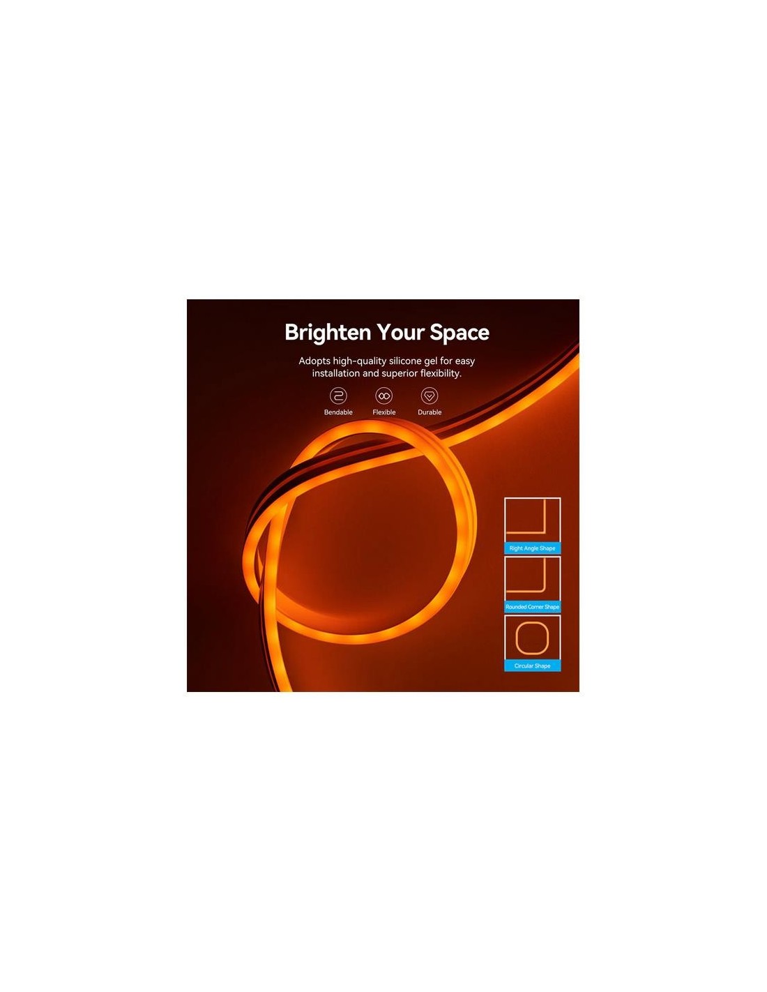 TIRA LED VENTION SILICONA NEON RGB CONTROL REMOTO 5V 1M