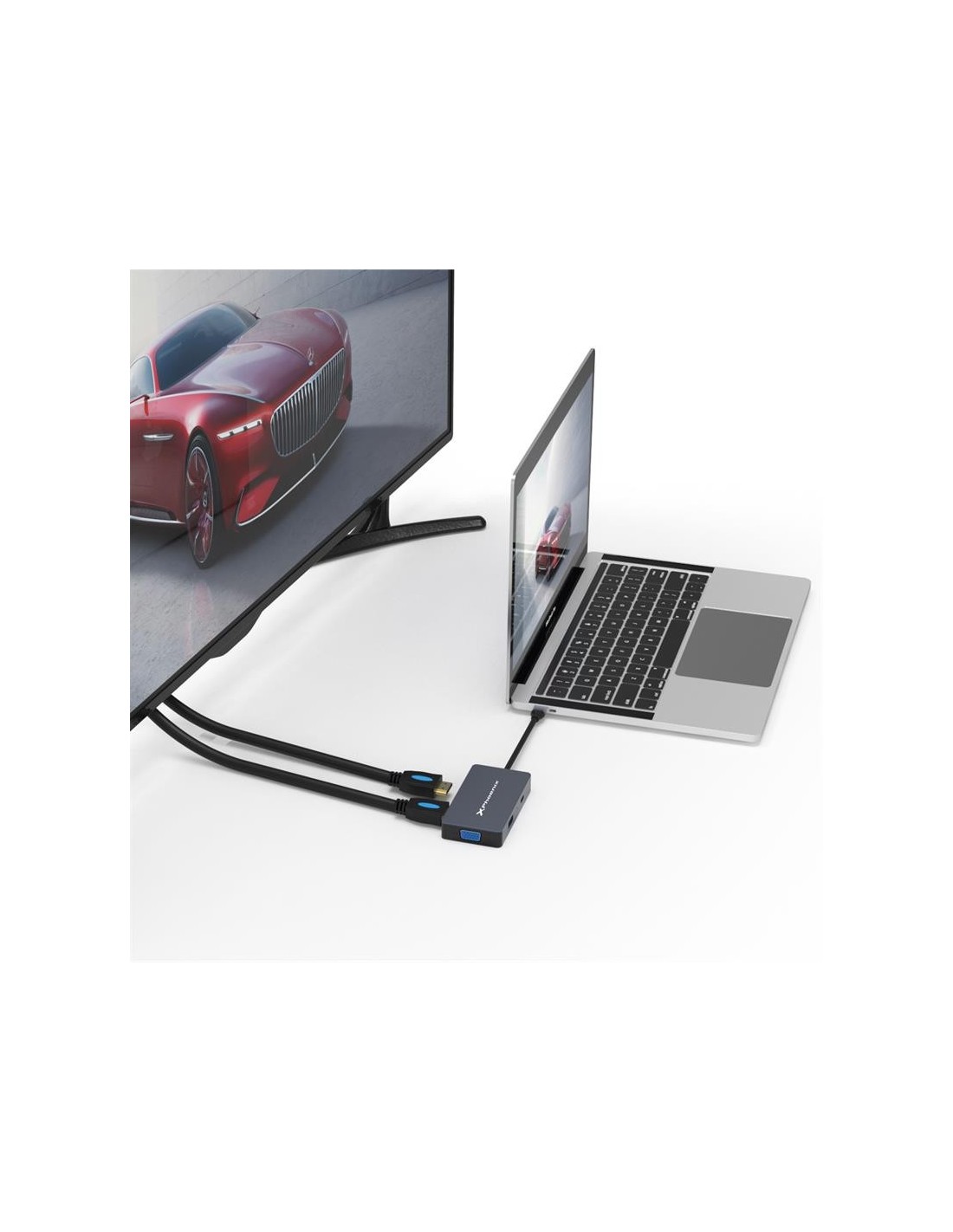 DOCK HUB USB-C PHOENIX 5 EN 1 HDMI 4K/VGA/USB 3.0 BLACK