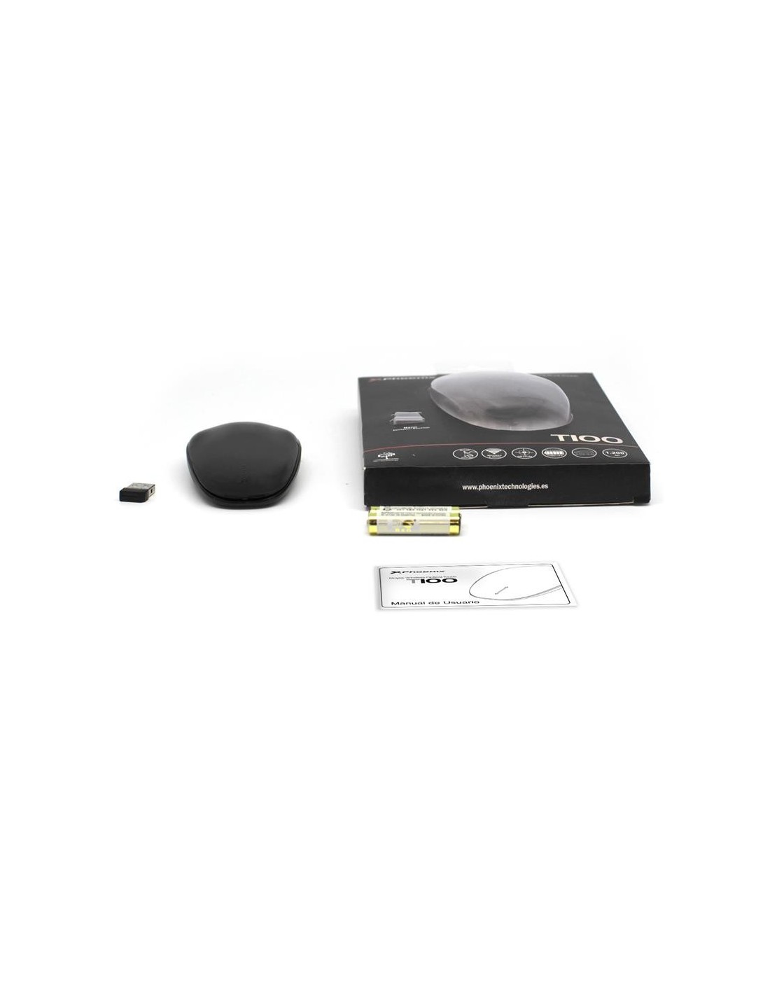 RATON PHOENIX OPTICO WIRELESS TOUCH SCROLL BLACK
