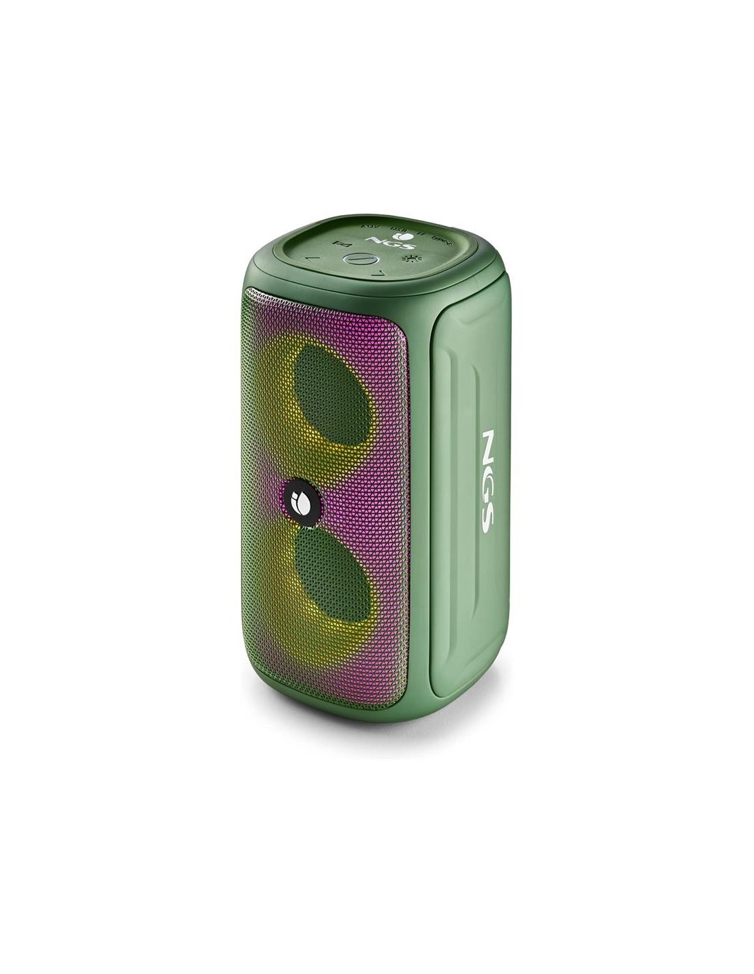 ALTAVOCES NGS ROLLER BEAST RGB PORTATIL WATERPROOF IPX5/BT/USB/AUX/FM GREEN
