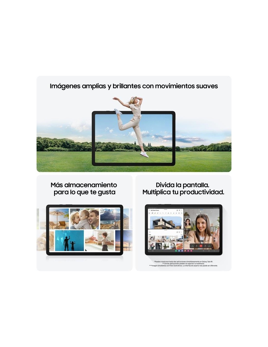 TABLET SAMSUNG 8.7 TAB A9 SMX115 4GB/64GB/4G ANDROID GREY