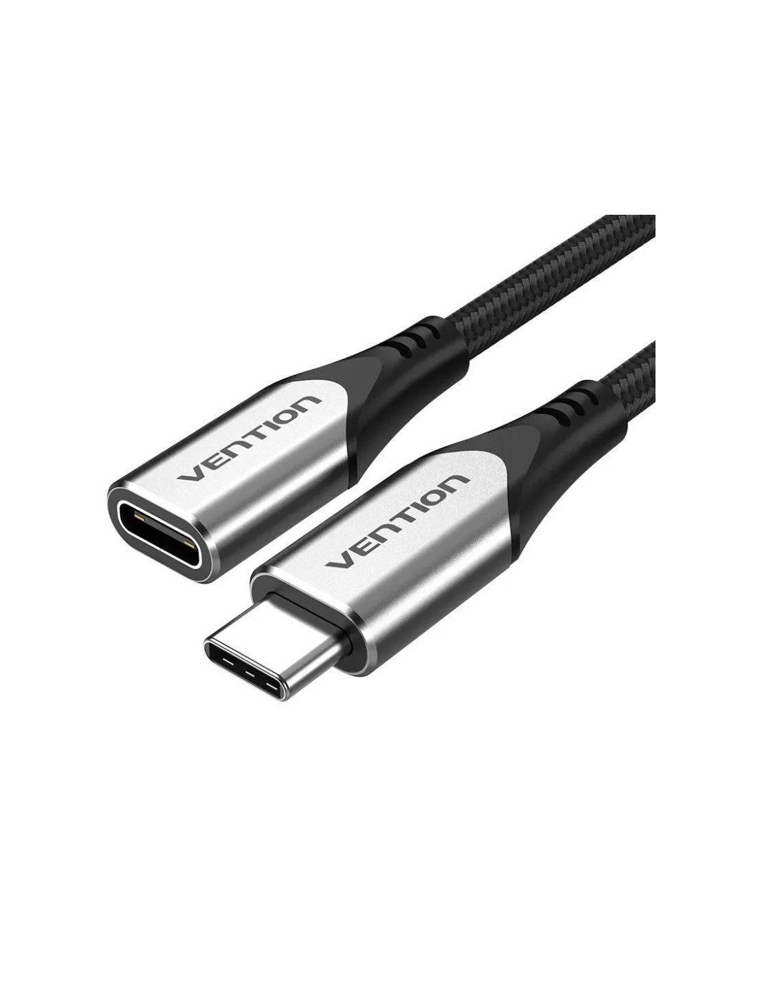 CABLE ALARGADOR USB-C 3.1 VENTION TIPO USB-C/M - USB-C/H 1M GREY/BLACK