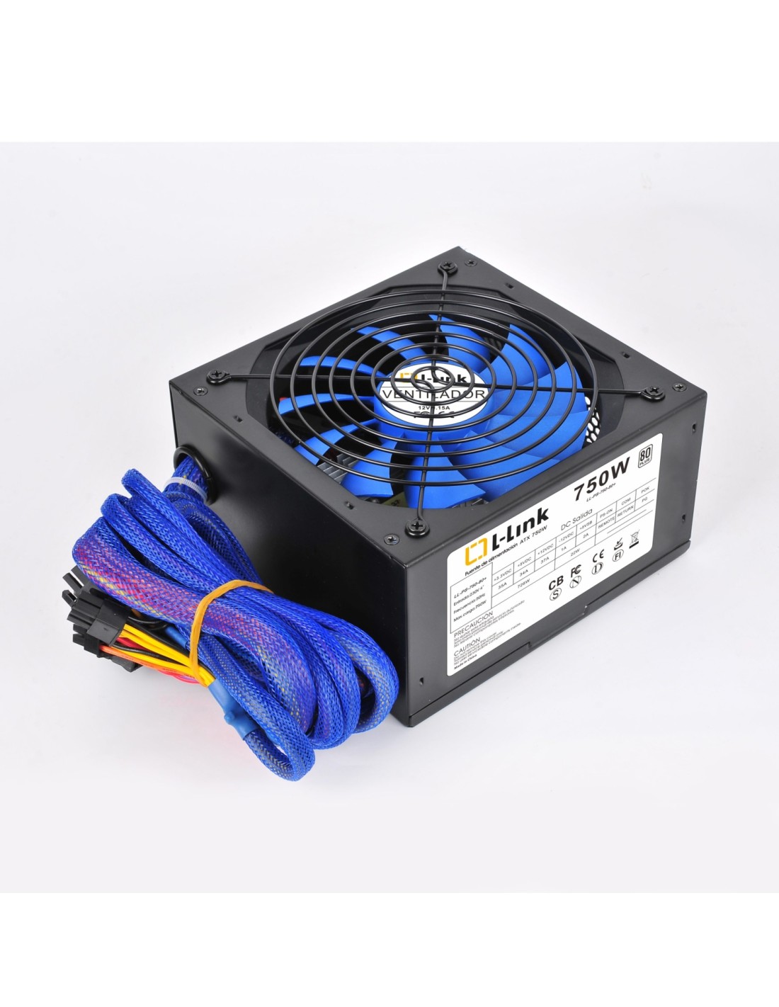 FUENTE ATX 750W 80 PLUS LL-PS-750-80+