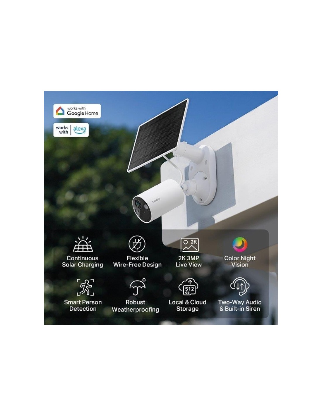 KIT TC82 TP-LINK CAMARA IP EXTERIOR + PANEL SOLAR POWERED