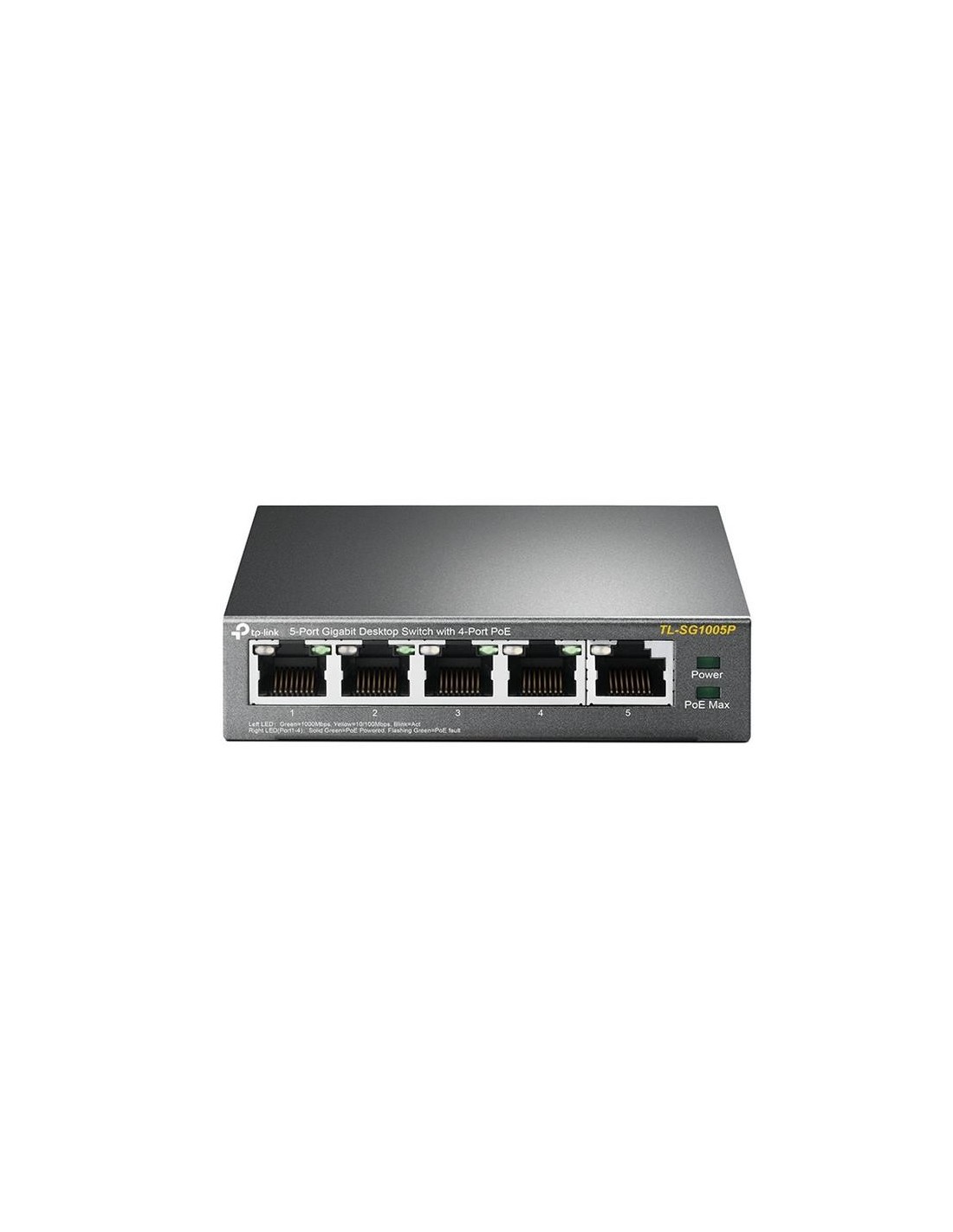 SWITCH TP-LINK GIGABIT 5 PUERTOS 4 POE TL-SG1005P