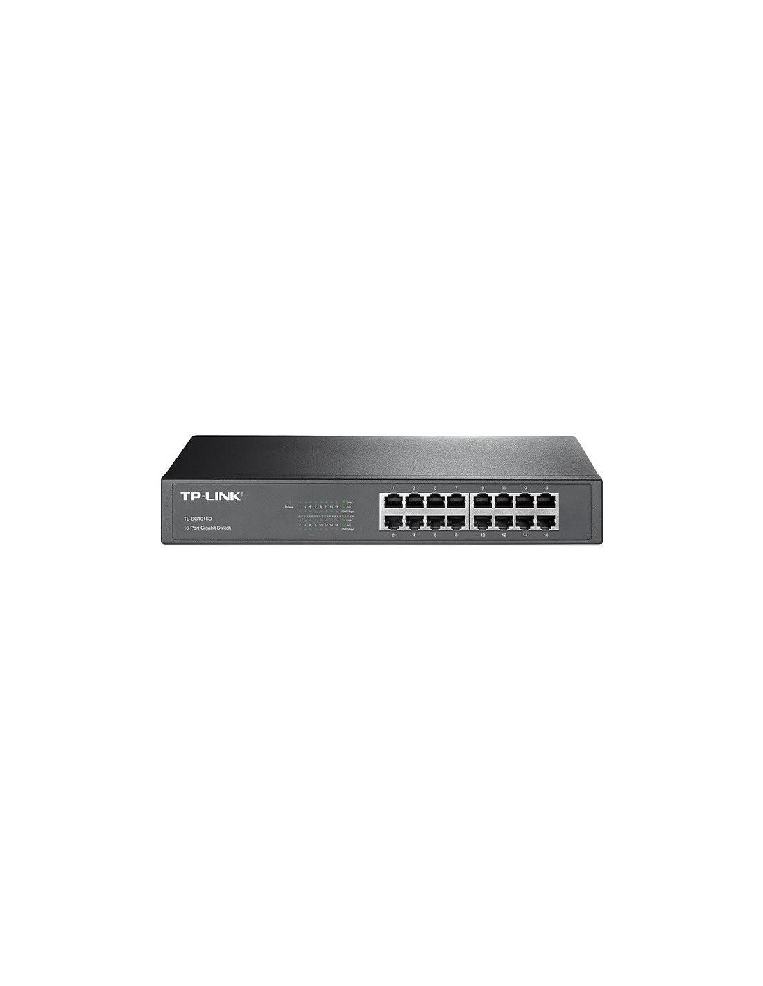SWITCH TP-LINK GIGABIT 16 PUERTOS TL-SG1016D RACK