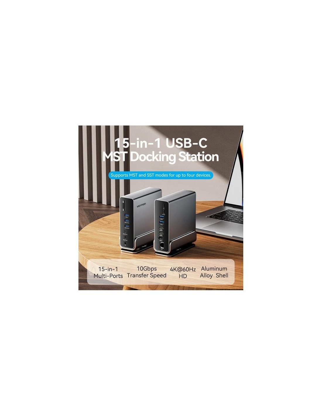 DOCK STATION VENTION 15 EN 1 USB-C A DP/HDMI/USB-C/USB-A/RJ45/MICROSD/JACK