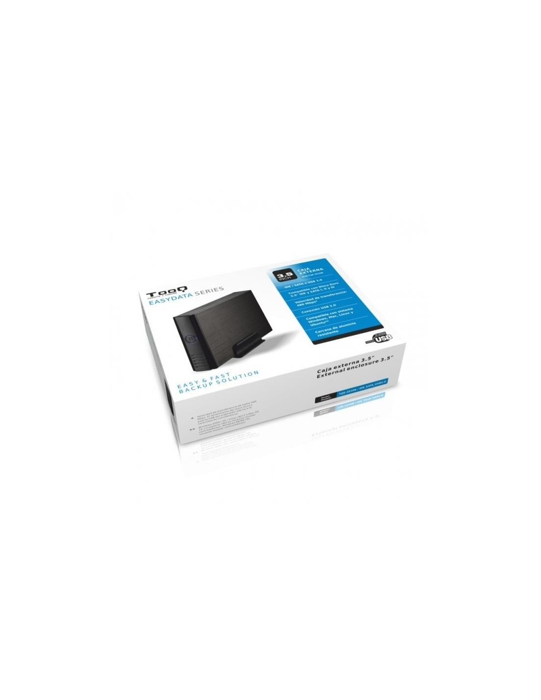 CAJA EXTERNA TOOQ HDD 3.5 IDE/SATA USB BLACK