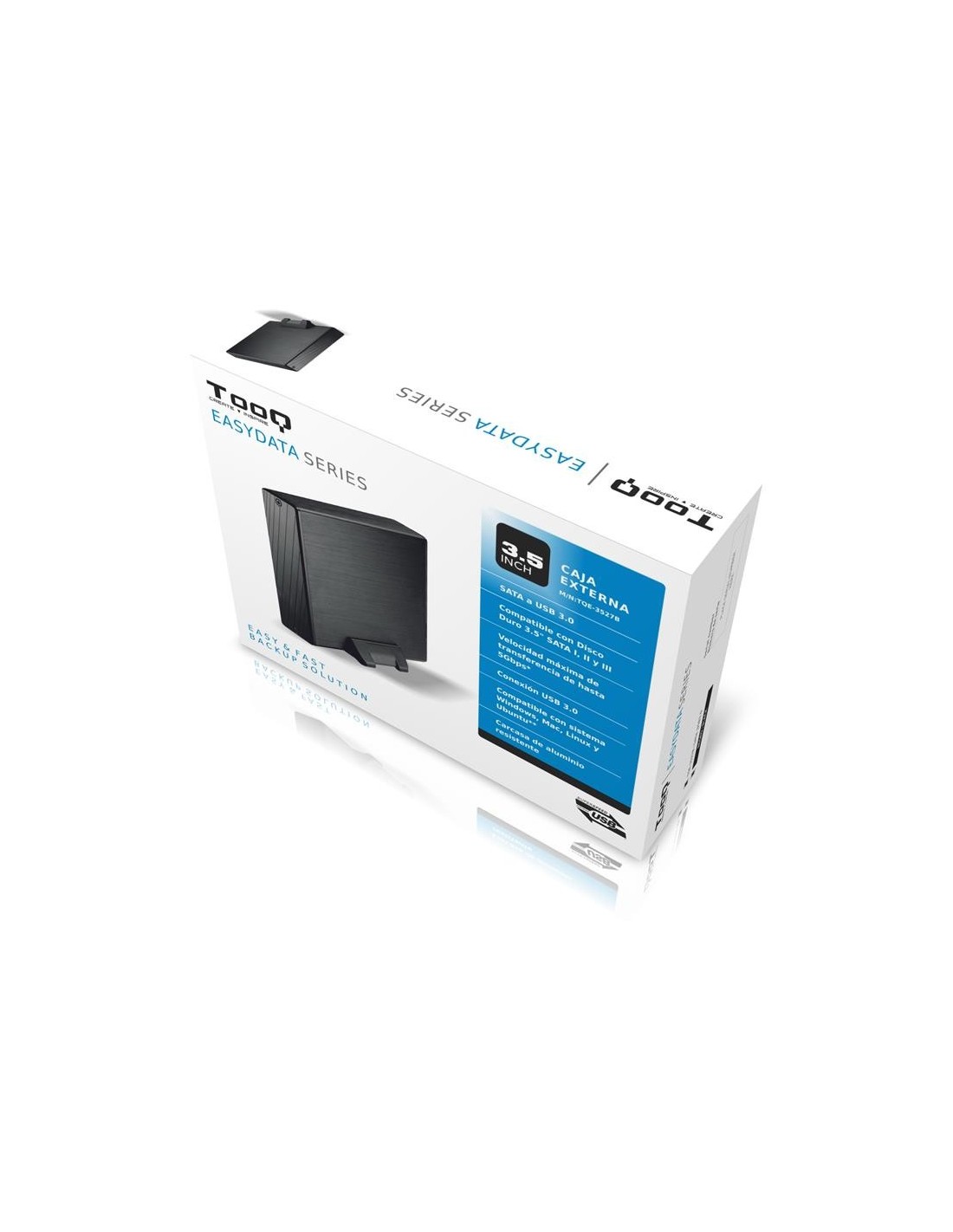 CAJA EXTERNA TOOQ HDD 3.5 USB 3.0 BLACK