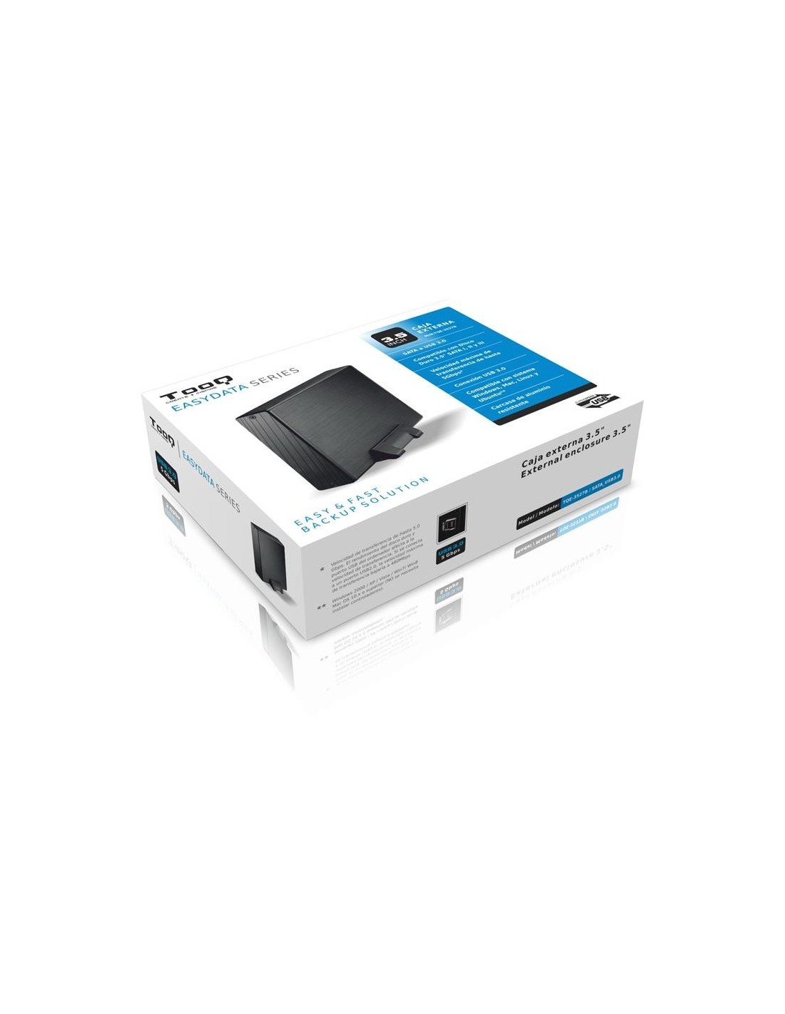 CAJA EXTERNA TOOQ HDD 3.5 USB 3.0 BLACK