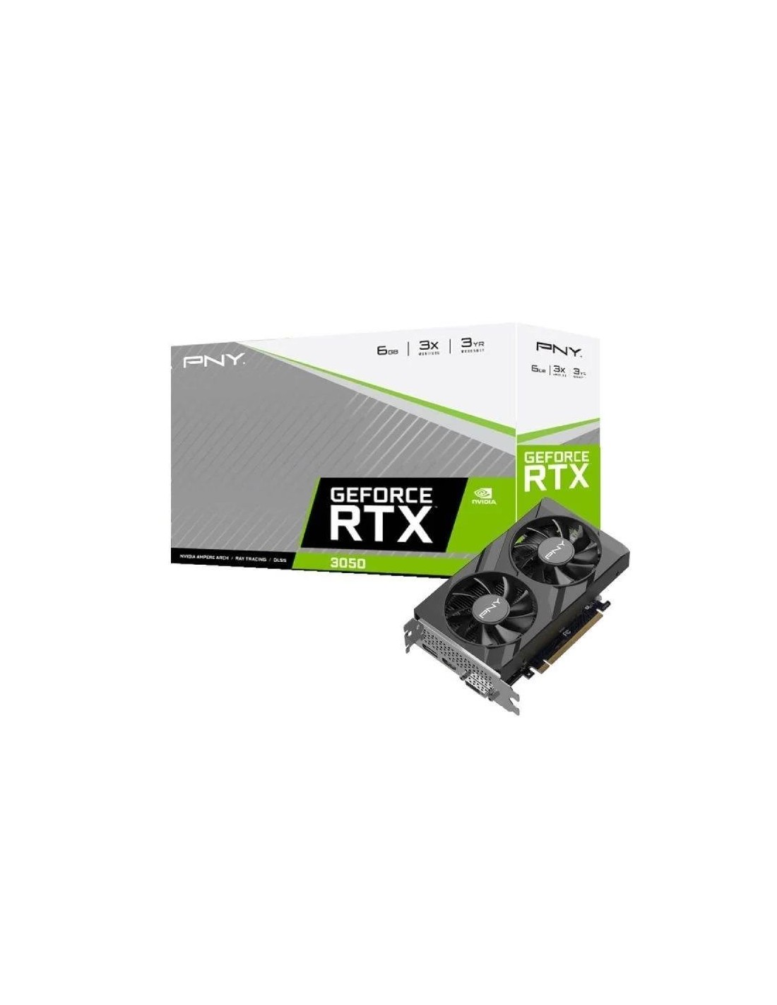 TARJETA DE VIDEO PNY NVIDIA RTX3050 6GB VERTO DUAL GDRR6 PCIE 4.0