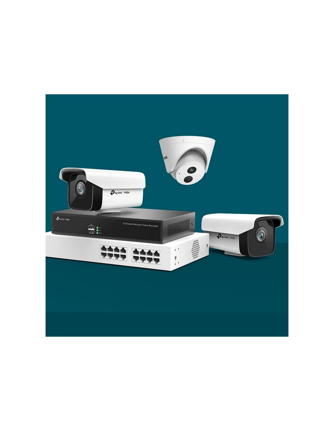 GRABADOR IP NVR TP-LINK VIGI 8 CH IP 1HDD H265+