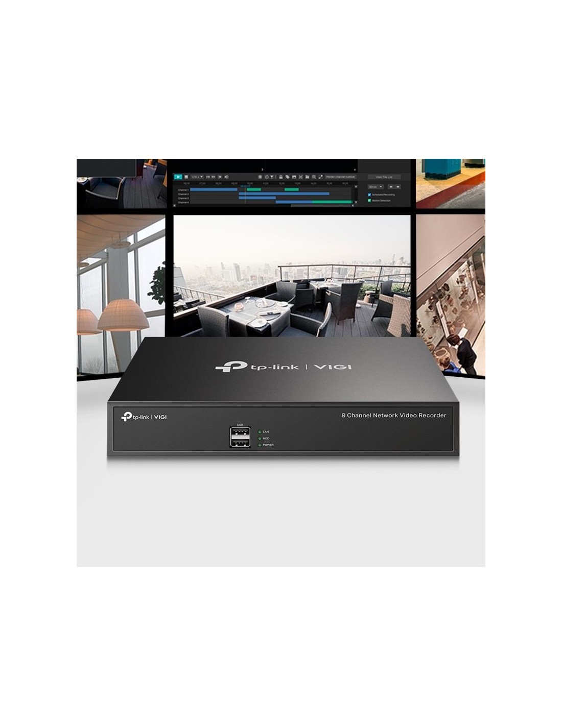 GRABADOR IP NVR TP-LINK VIGI 8 CH IP 1HDD H265+