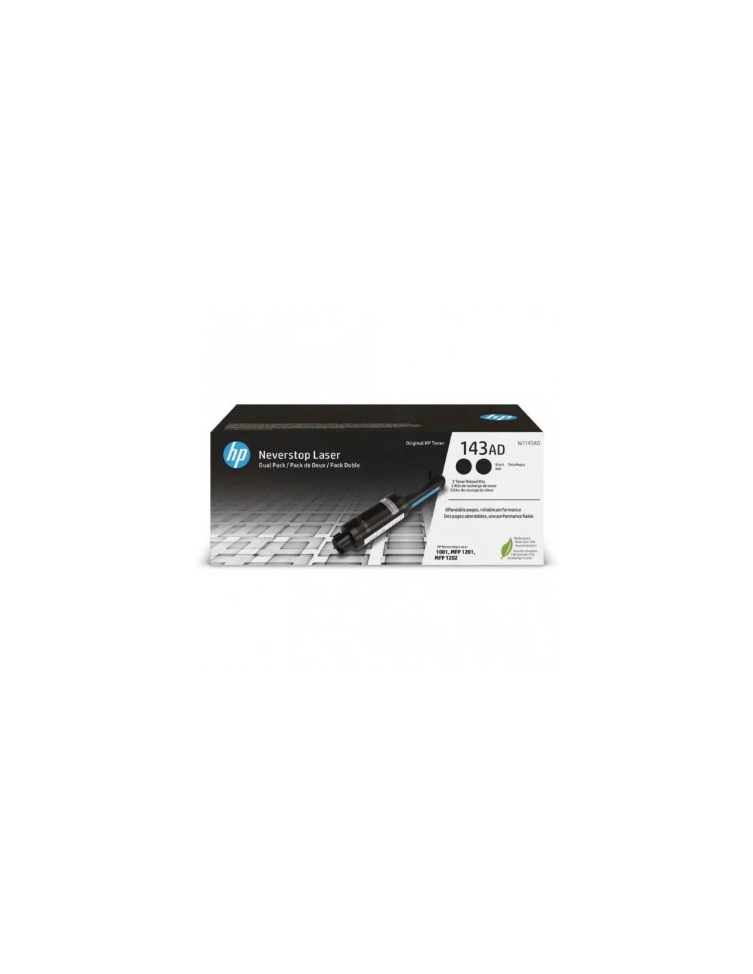 KIT DE RECARGA TONER HP 143AD PACK 2