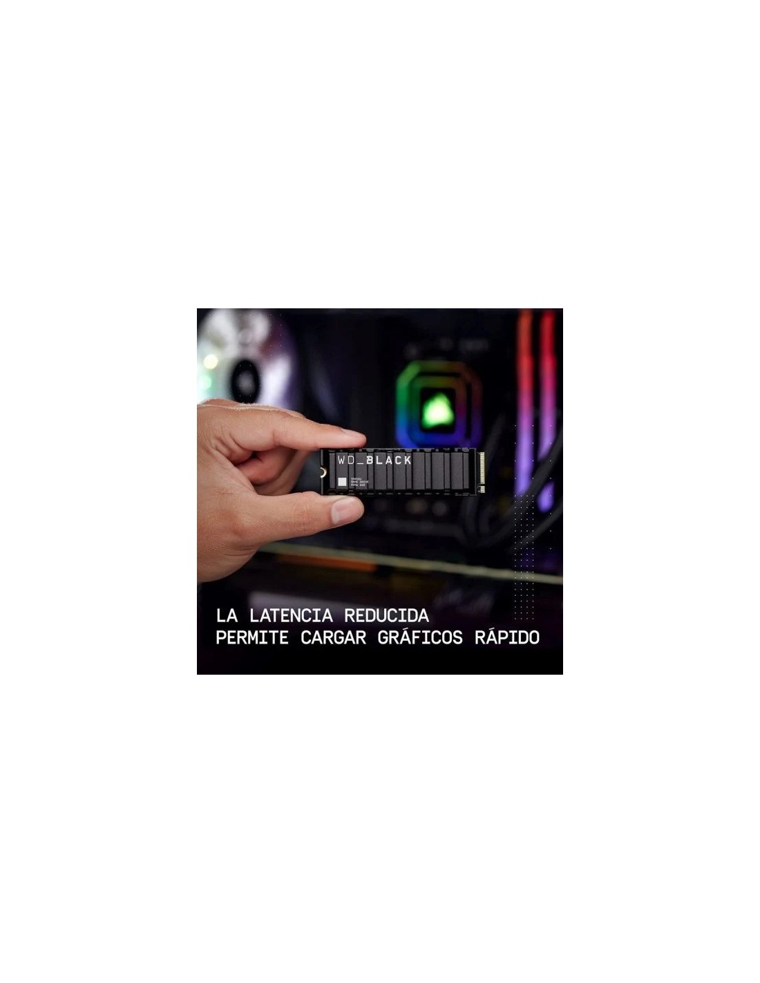 DISCO DURO WESTERN DIGITAL BLACK 2TB M2 2280 NVME PCIE 4.0 DISIPADOR