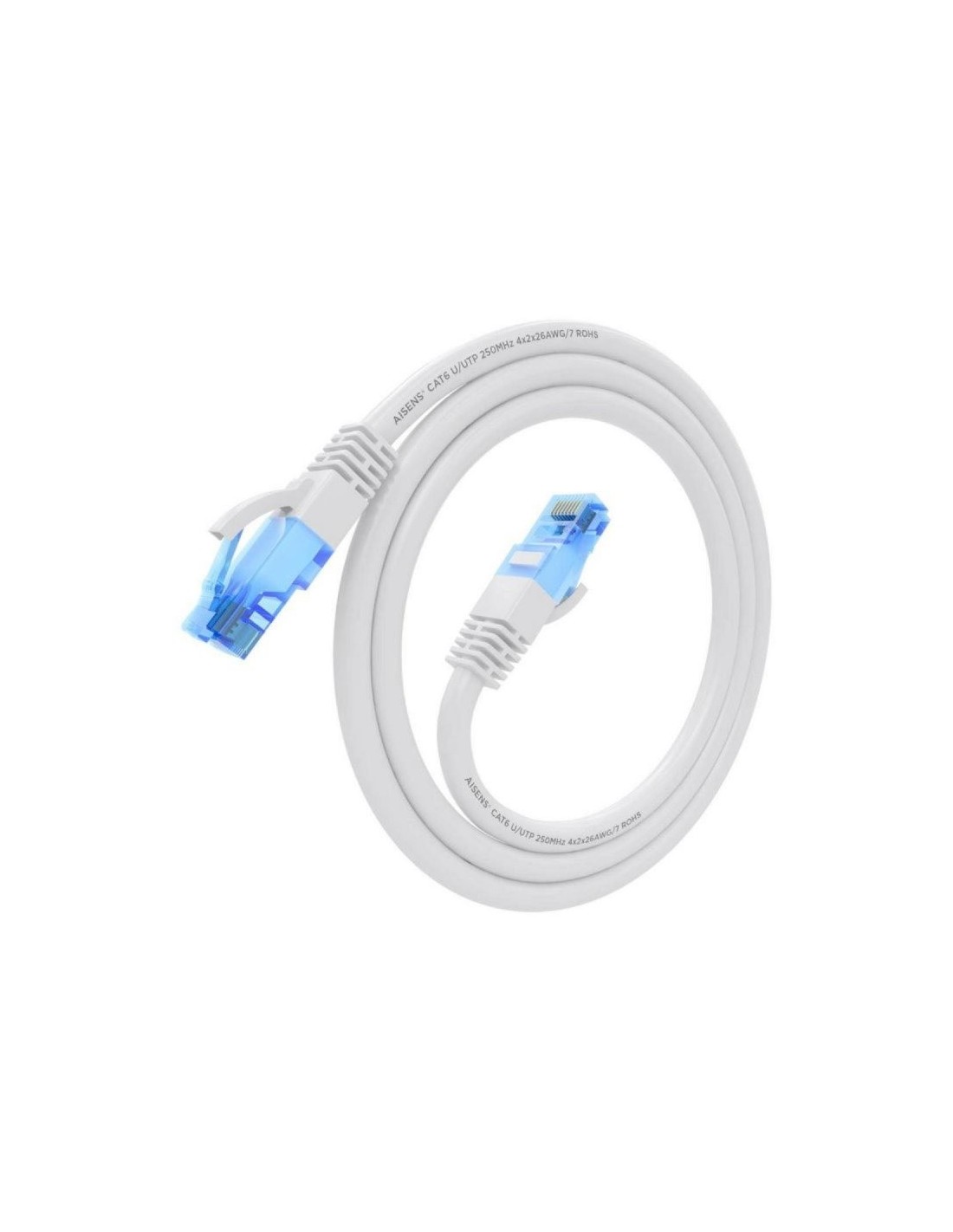 CABLE DE RED CAT.6 UTP 0.75M AISENS WHITE