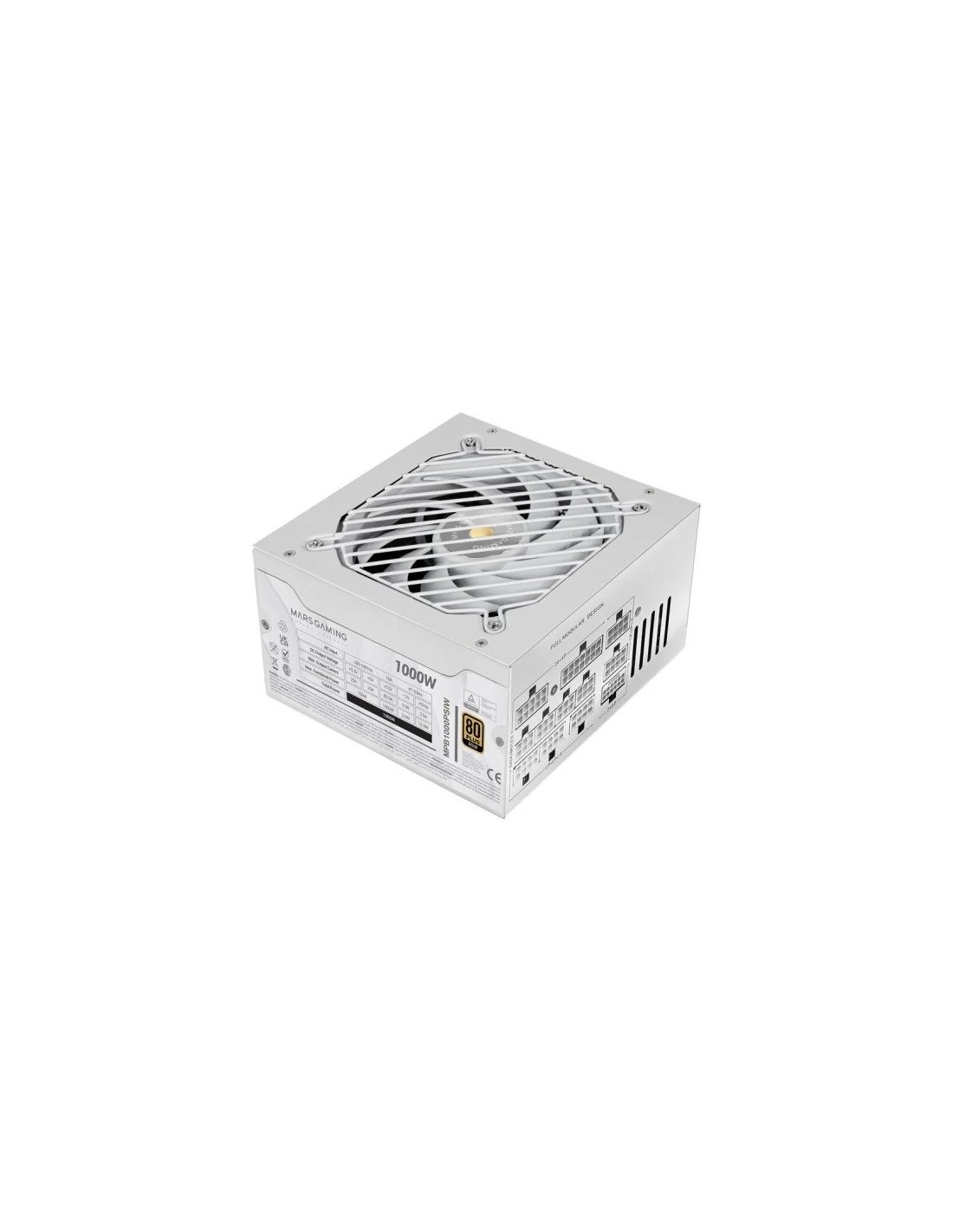FUENTE DE ALIMENTACION MARS GAMING MBP 1000W 80+ GOLD MODULAR WHITE
