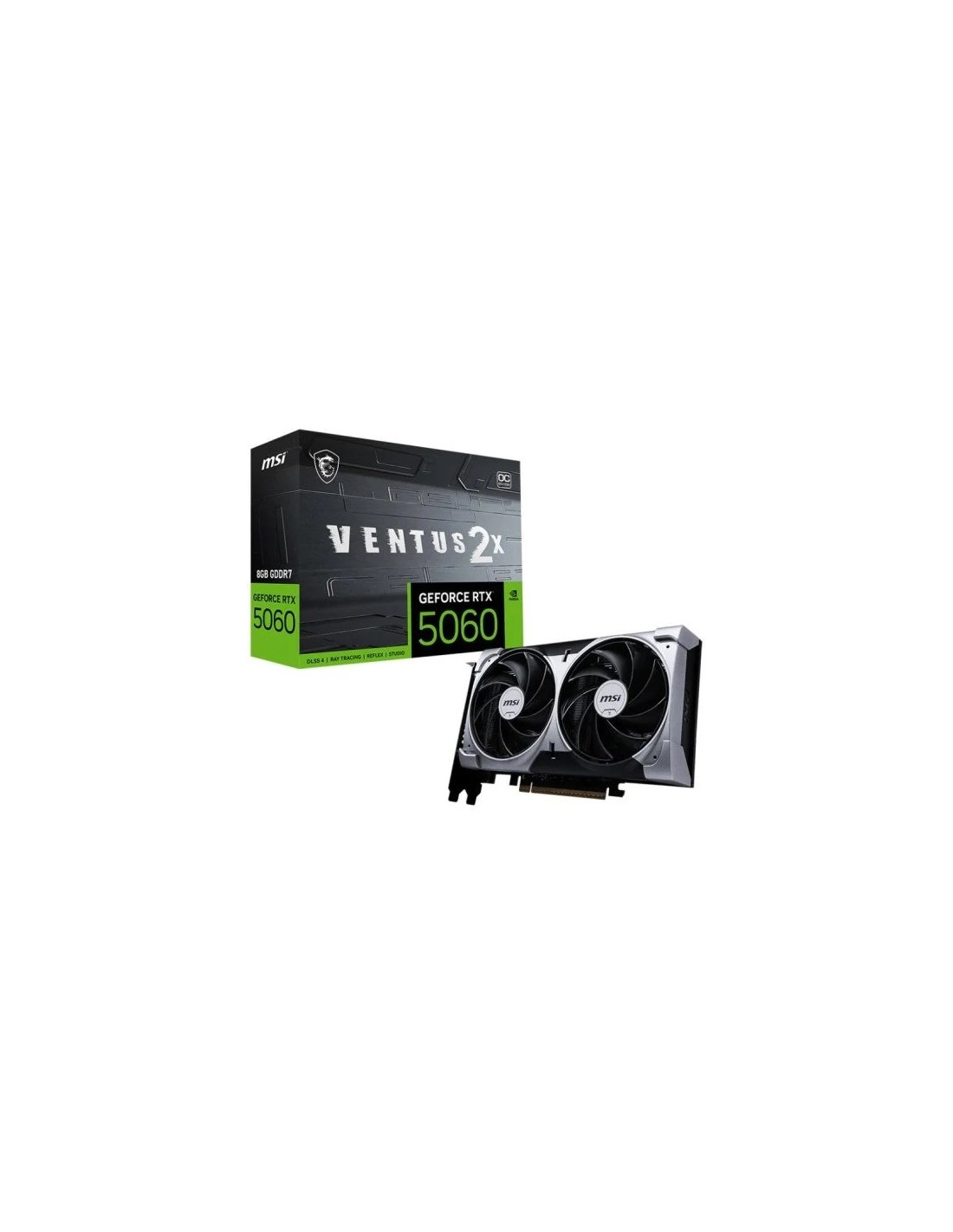 TARJETA DE VIDEO NVIDIA MSI RTX5060 VENTUS 2X OC 8GB GDDR7 PCIE 5.0