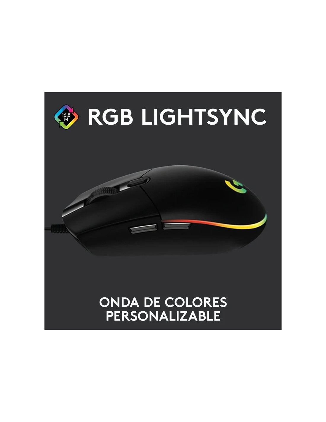 RATON LOGITECH G102 LIGHTSYNC RGB USB BLACK