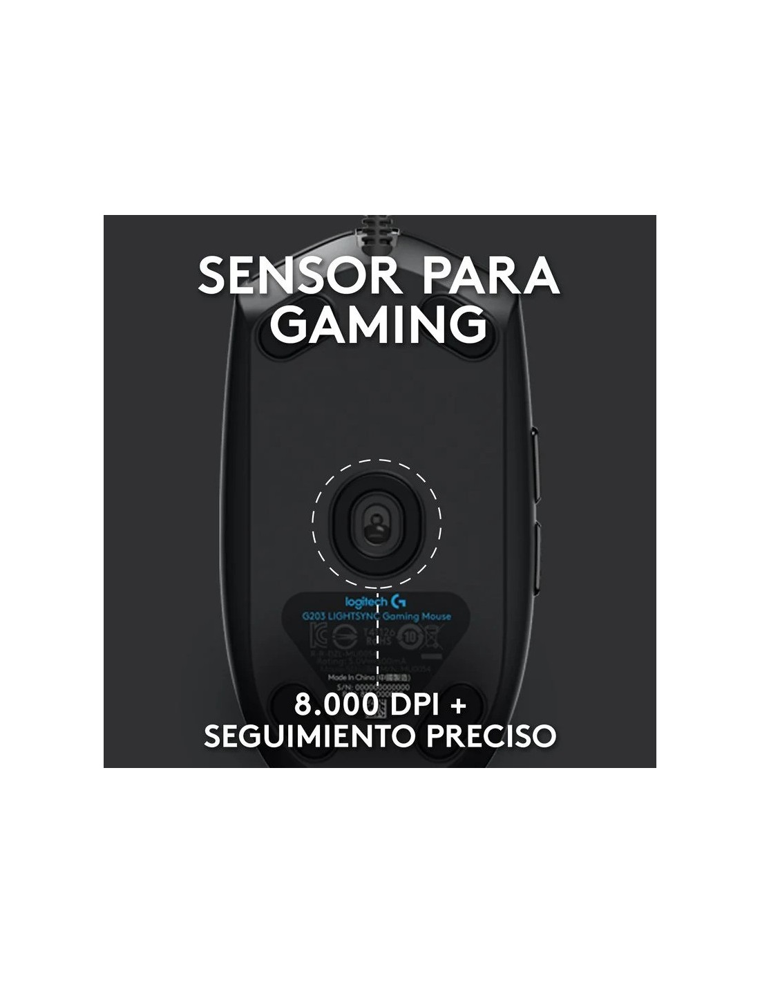 RATON LOGITECH G102 LIGHTSYNC RGB USB BLACK