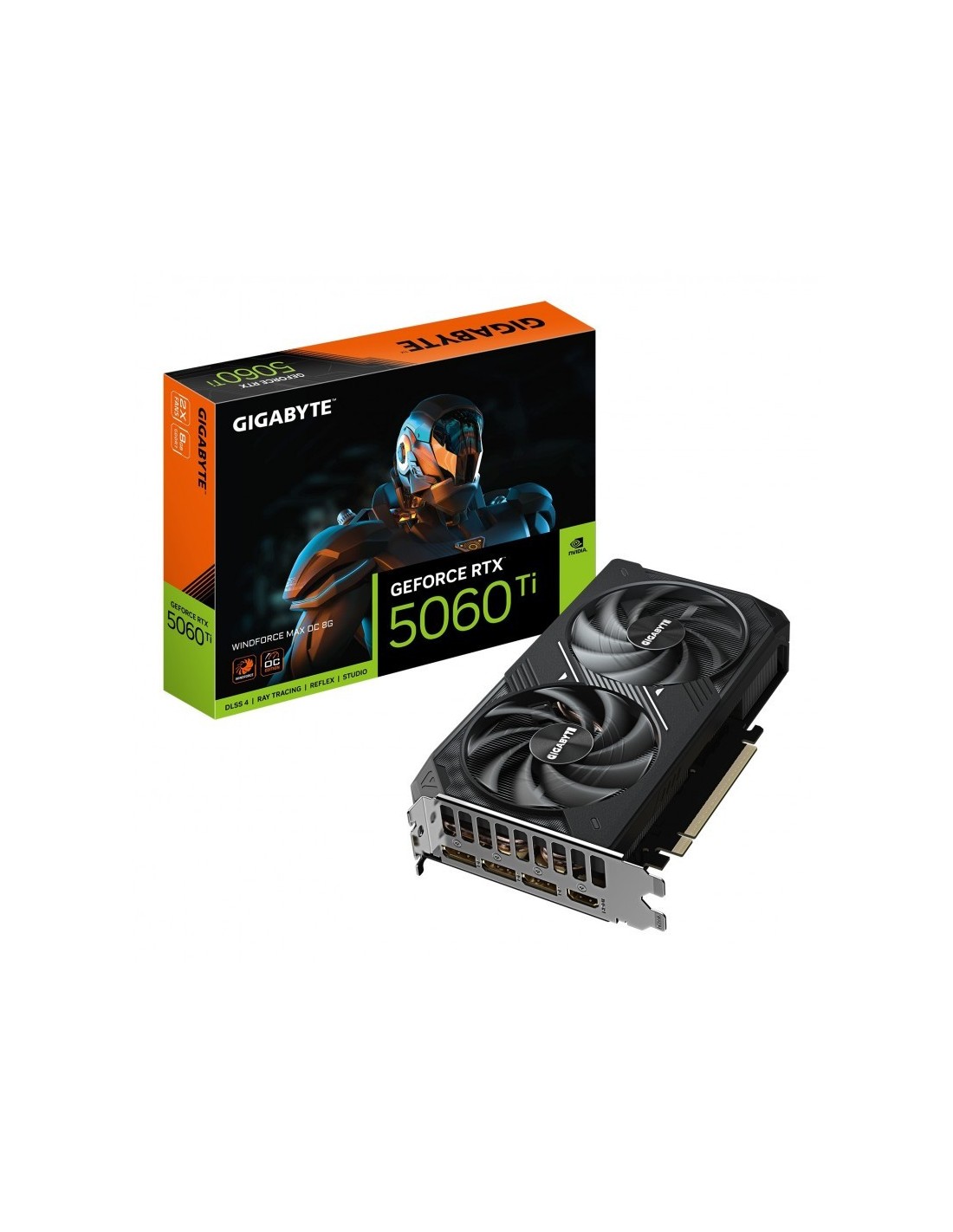TARJETA DE VIDEO GIGABYTE RTX 5060 TI WINDFORCE MAX OC 8GB DDR7