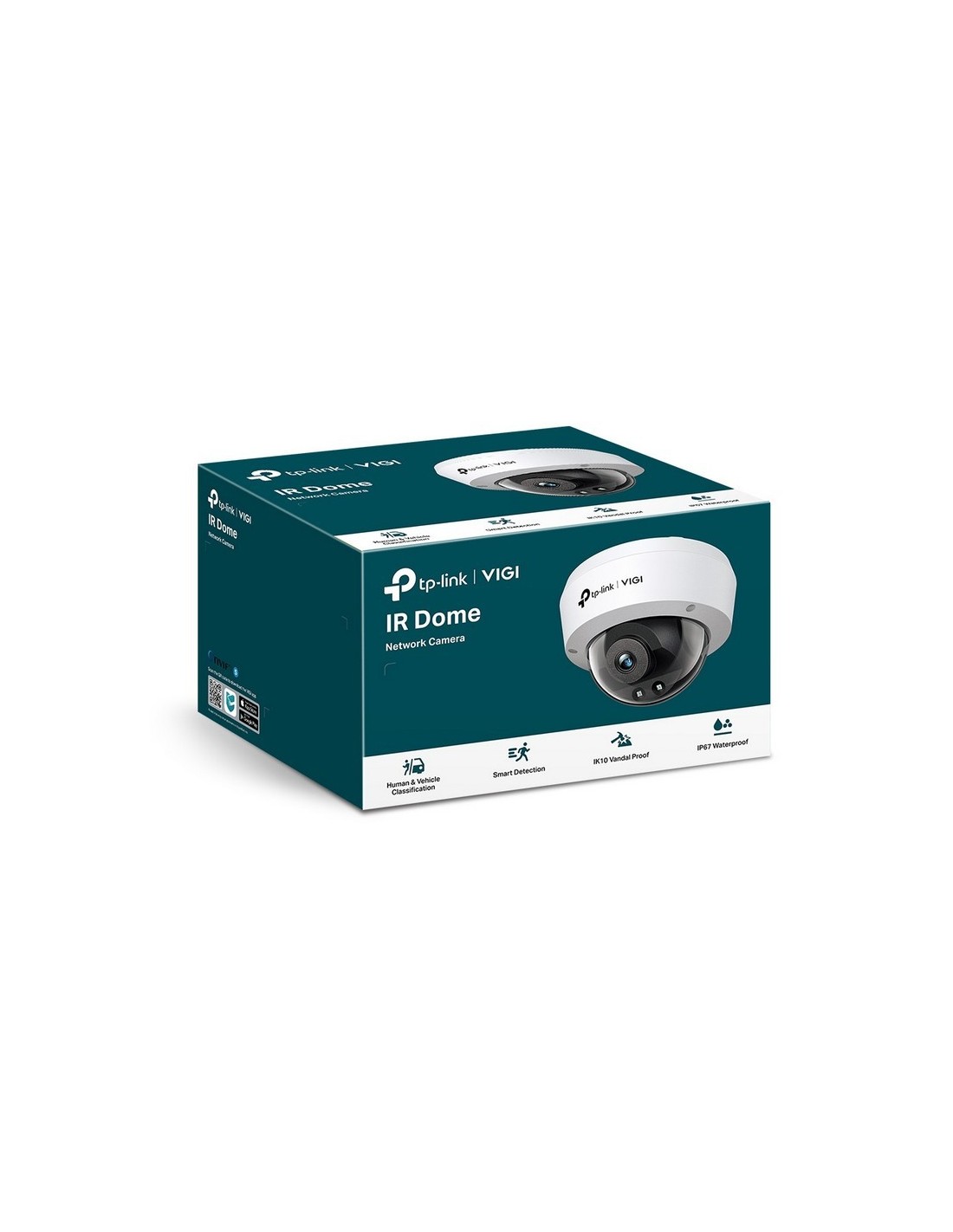 CAMARA IP TP-LINK VIGI DOMO INTERIOR/EXTERIOR 3MP 4MM IR 30M IP67/IK10 POE