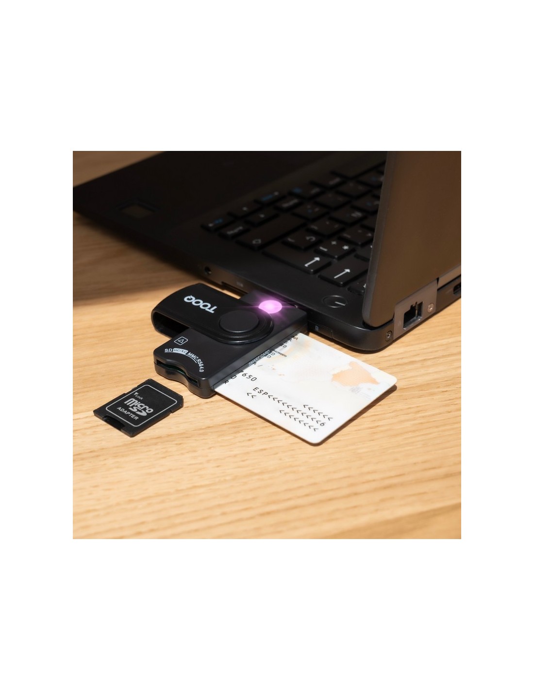LECTOR DE TARJETAS DNIE TOOQ TQR-3012B DNI SIM SD SF USB-A BLACK