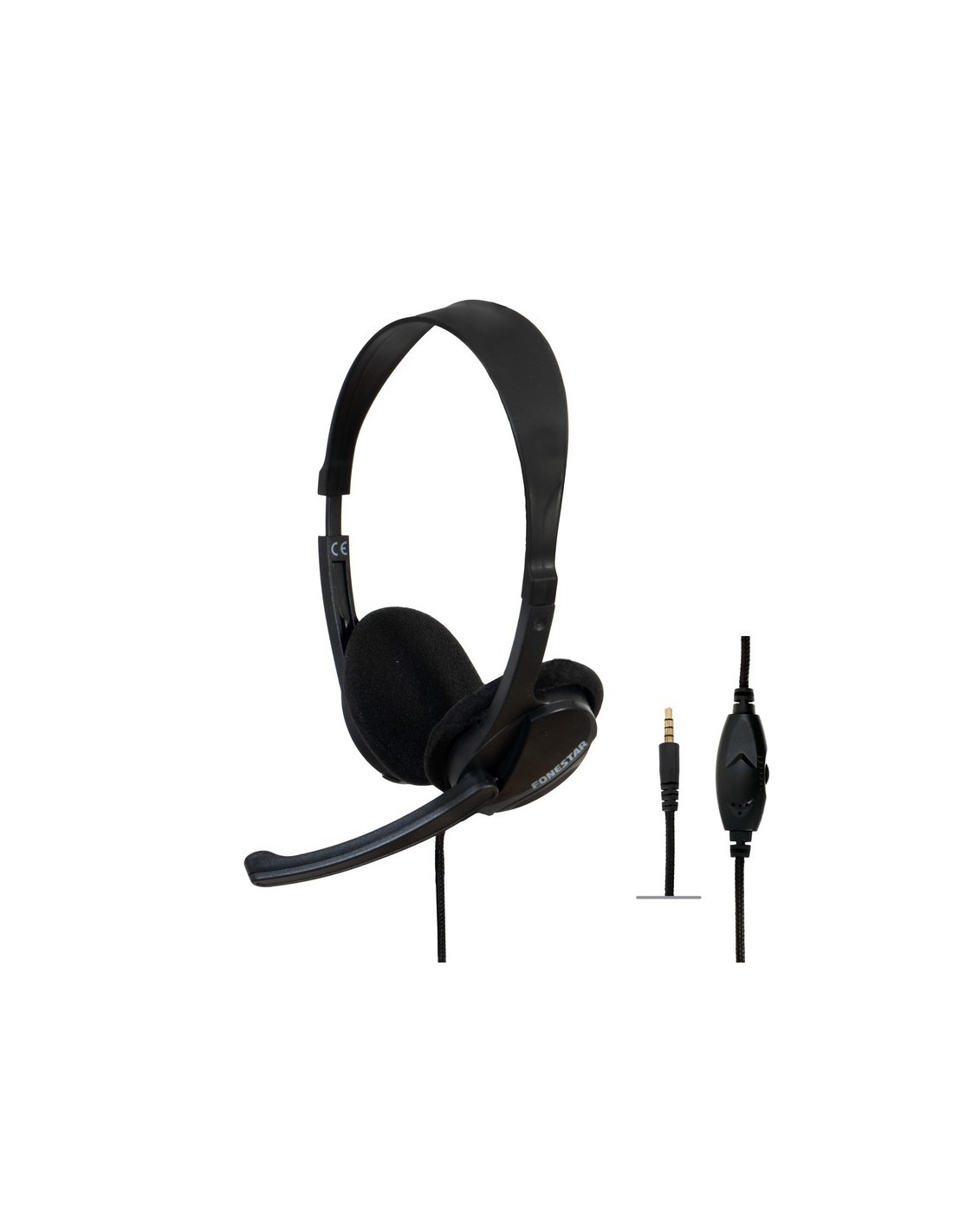 AURICULARES + MICROFONO FONESTAR HOME-35 JACK 3.5MM BLACK