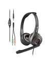 AURICULARES + MICROFONO NGS MSX10PRO JACK 3.5MM BLACK + ADAPTADOR DOBLE JACK