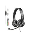 AURICULARES + MICROFONO NGS MSX11PRO JACK 3.5MM BLACK + ADAPTADOR DOBLE JACK