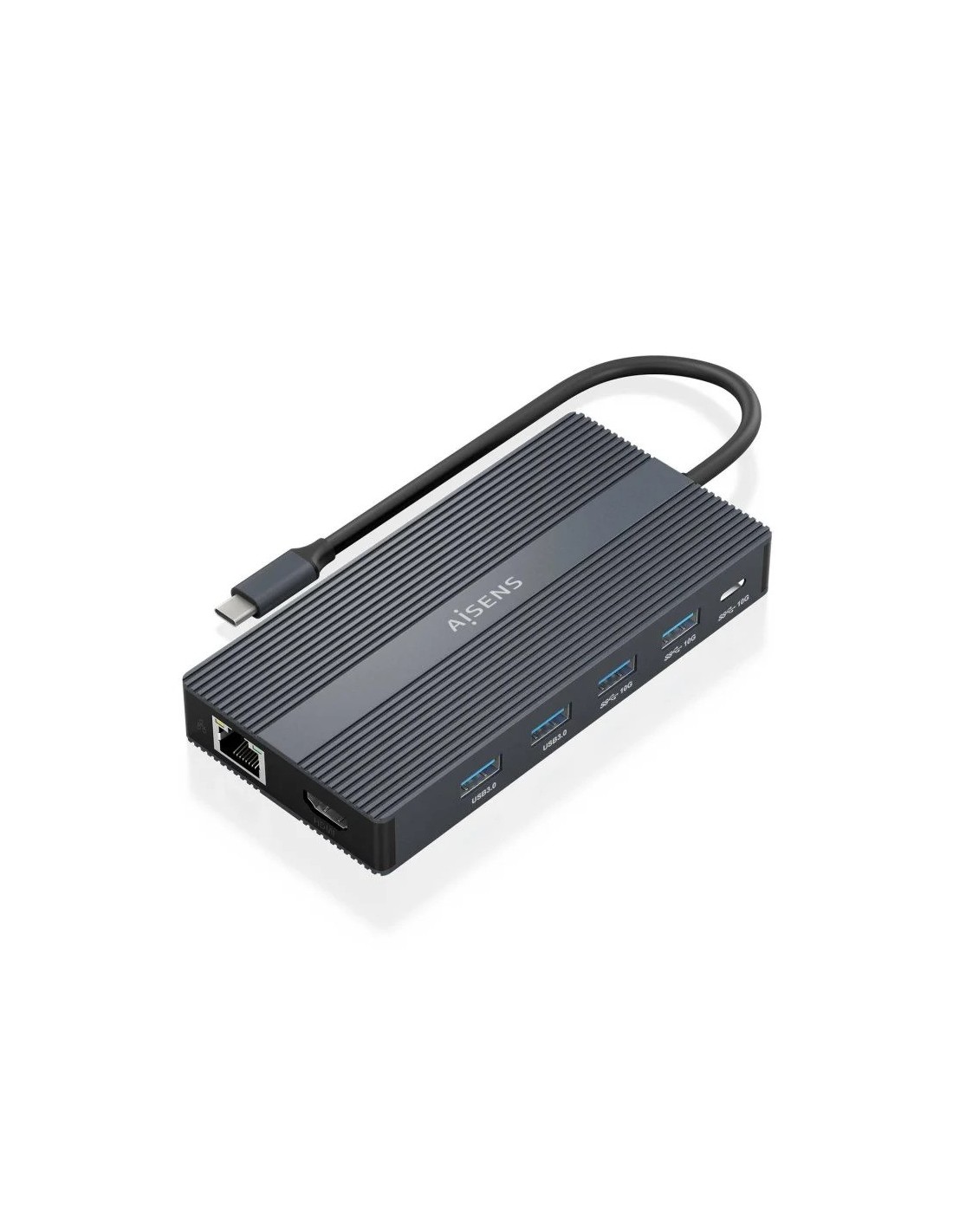 DOCKING USB-C AISENS 2XHDMI 4K/4XUSB/USB-C/RJ45/DPMICROSD/USB-C PD