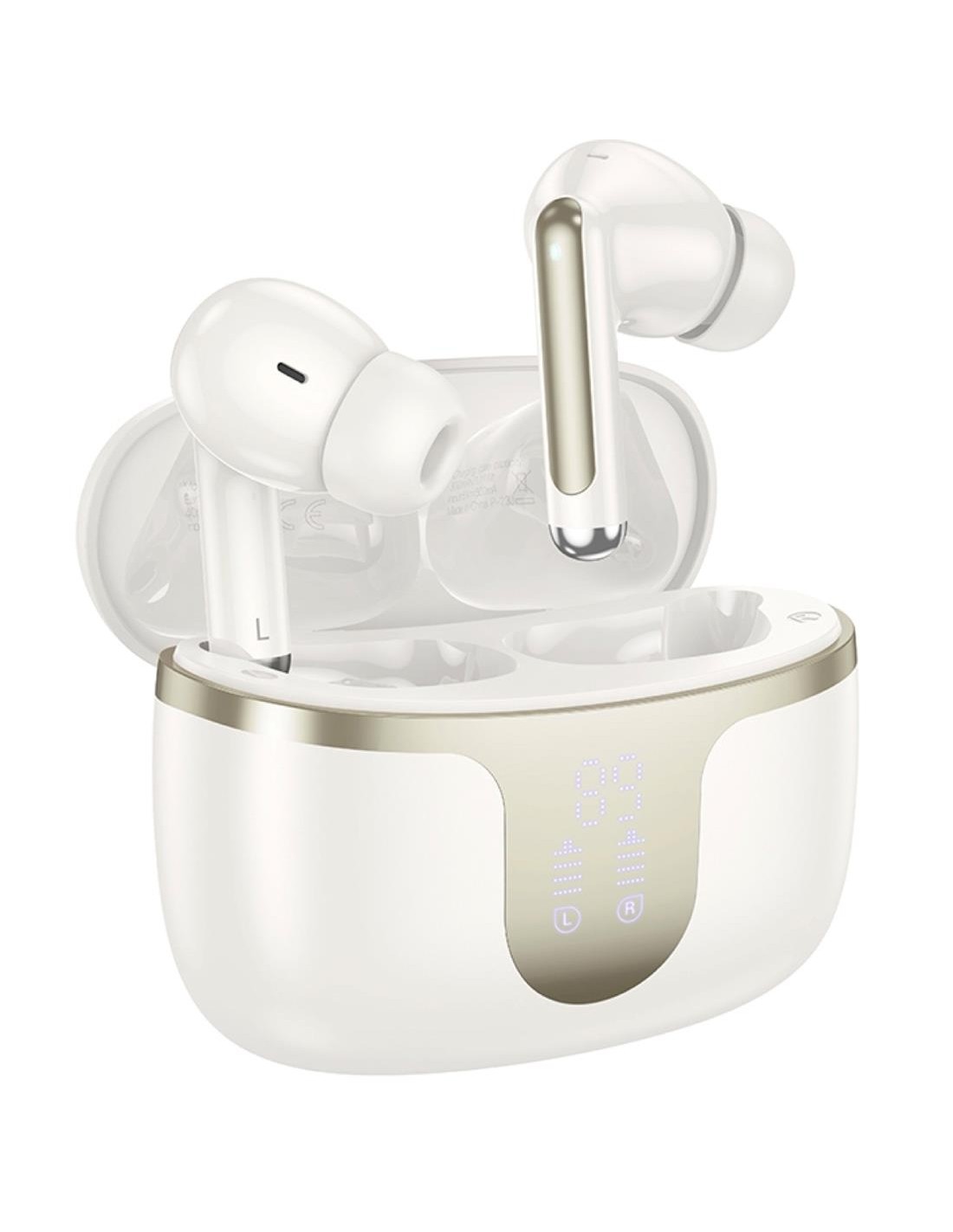 Hoco EQ10 Plus Auricular InalÃ¡mbrico con CancelaciÃ³n de Ruido Activa Blanco