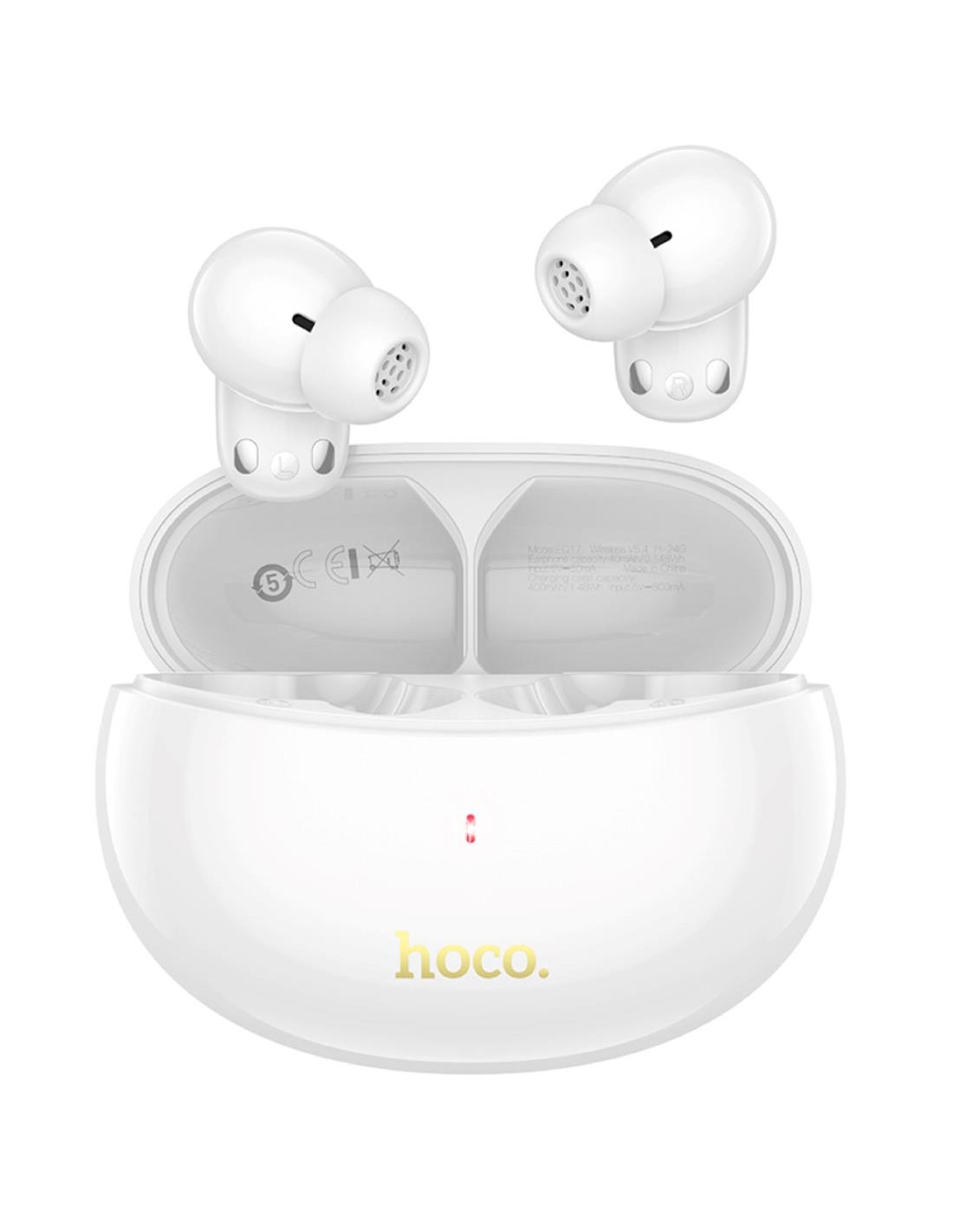 Hoco EQ17 Auricular Inalámbrico con Cancelación de Ruido Frost White