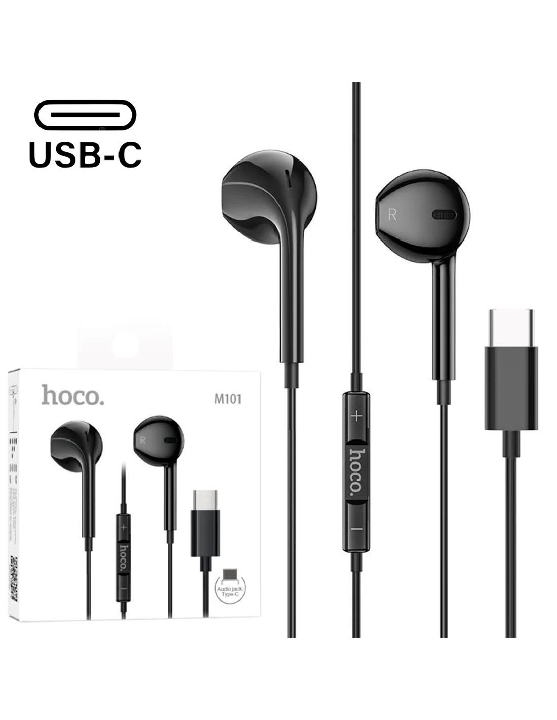 Hoco M101 Auricular USB-C con Micrófono Negro