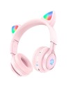 Hoco W39 Auricular Bluetooth Cat Ear Rosa
