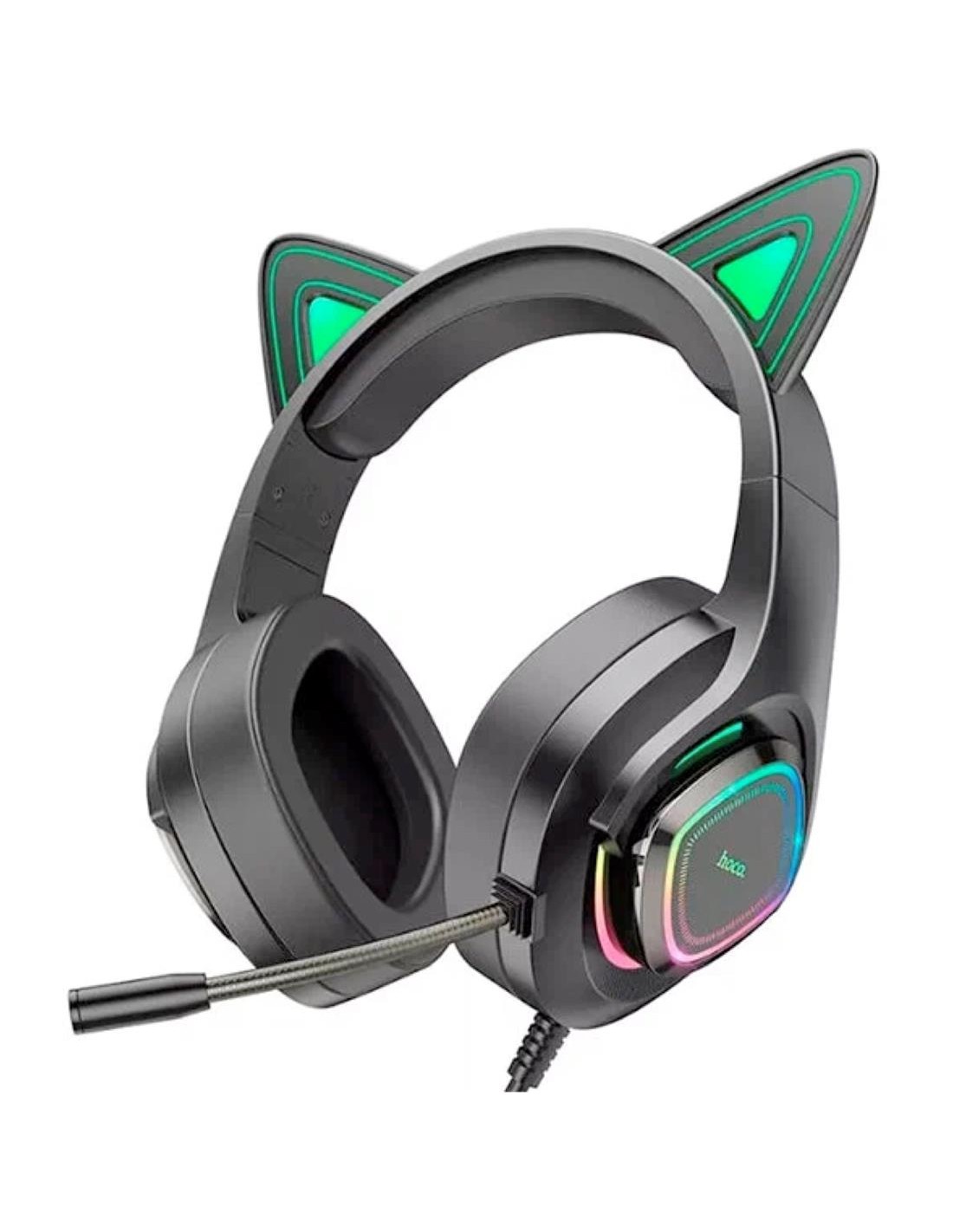 Hoco W107 Auricular Gaming con Luces LED y conexión USB y Jack Elf