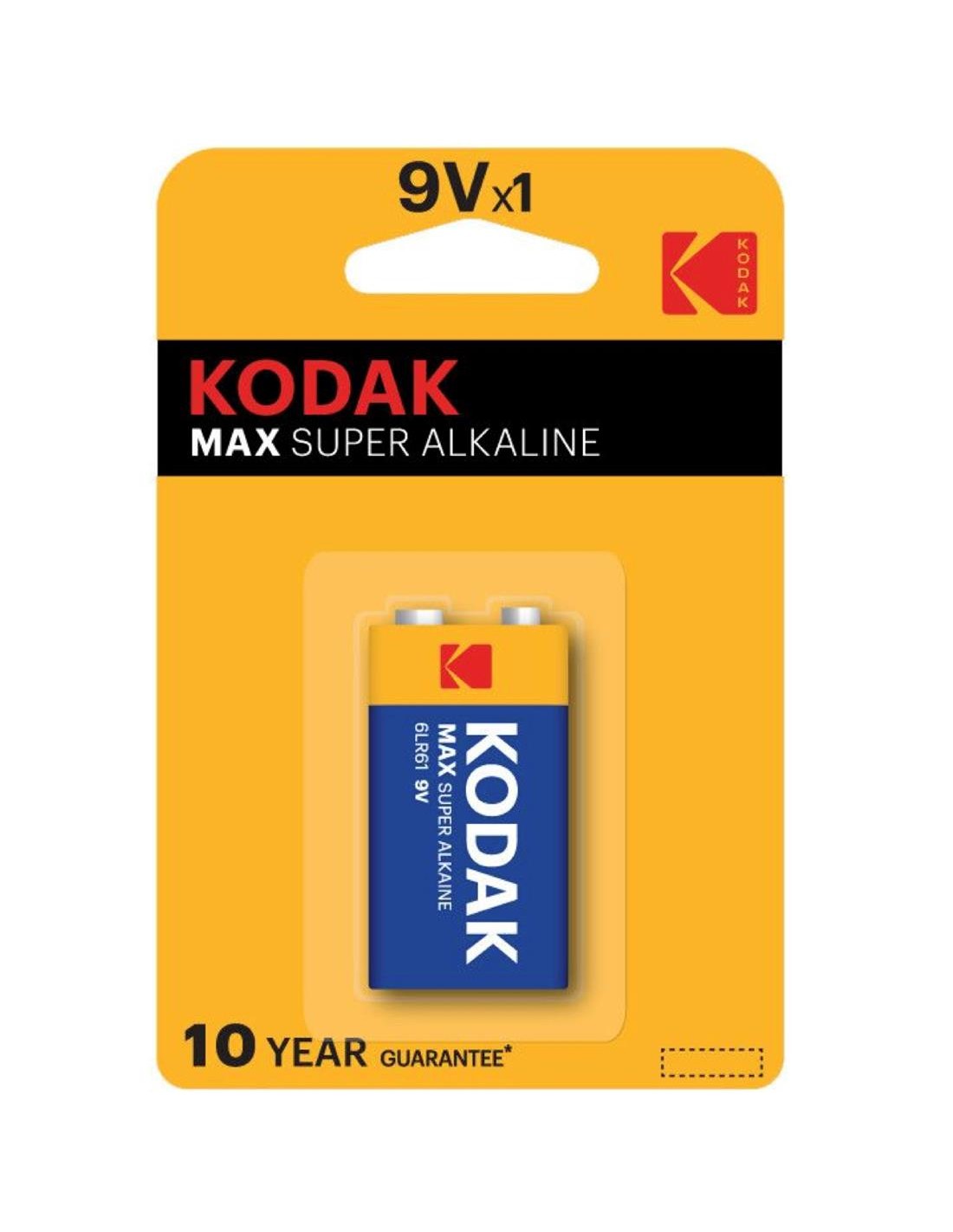 KODAK 9V ALKALINA MAX 6LR61 1 UNID (30952850)