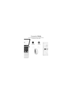 SUBBLIM SUBMO-EDNVW02 ratón Universal mano derecha Bluetooth + USB Type-C ??ptico 4000 DPI 2