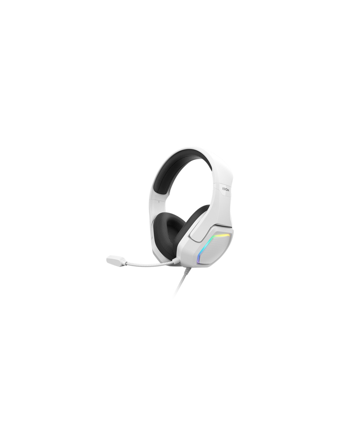 Krom Kopa 7.1 Auriculares Alámbrico Diadema Juego Negro, Blanco