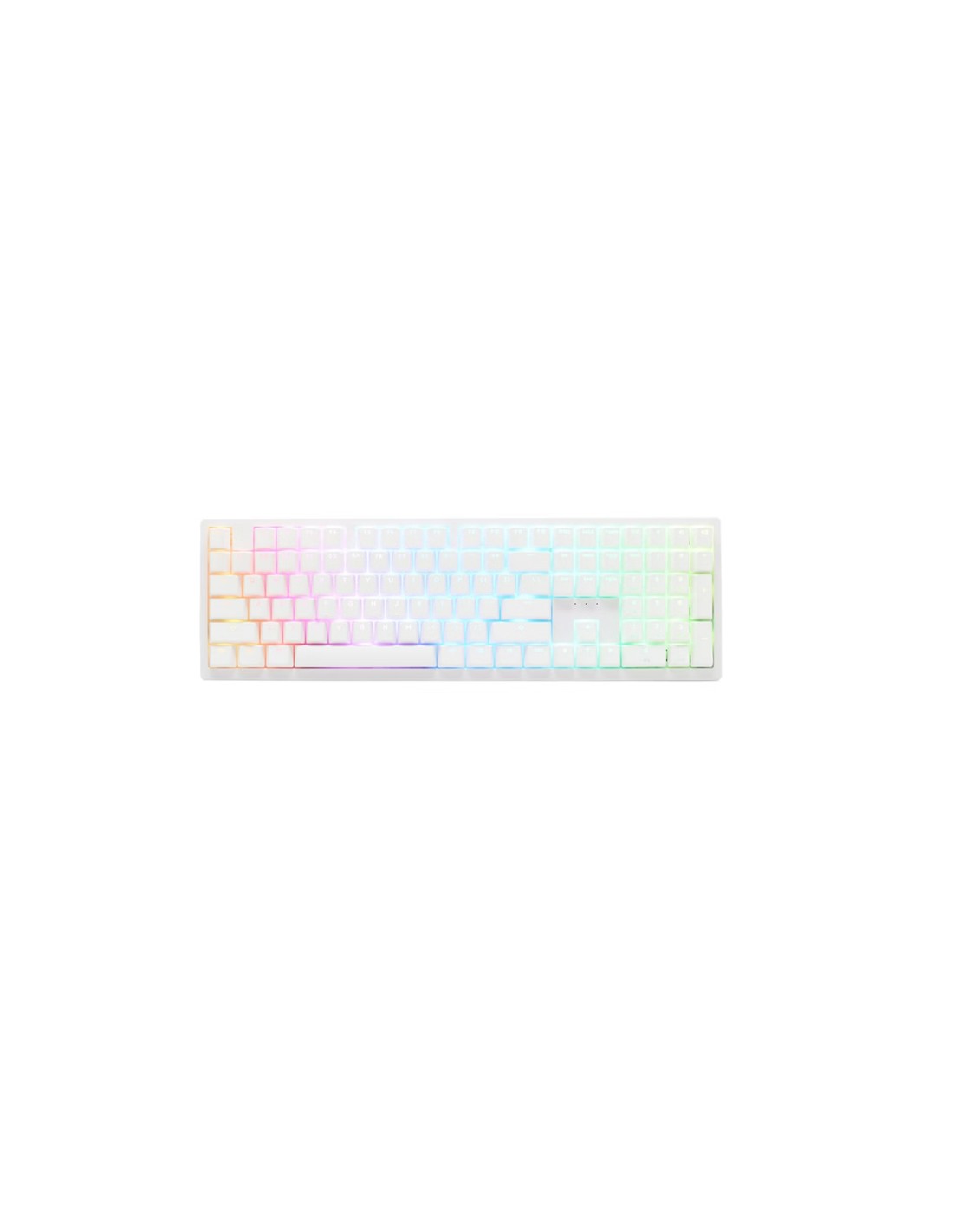 Ducky Zero 6108 100% Pure White RGB Tri-Mode Connect MX2A-Silver (ES)