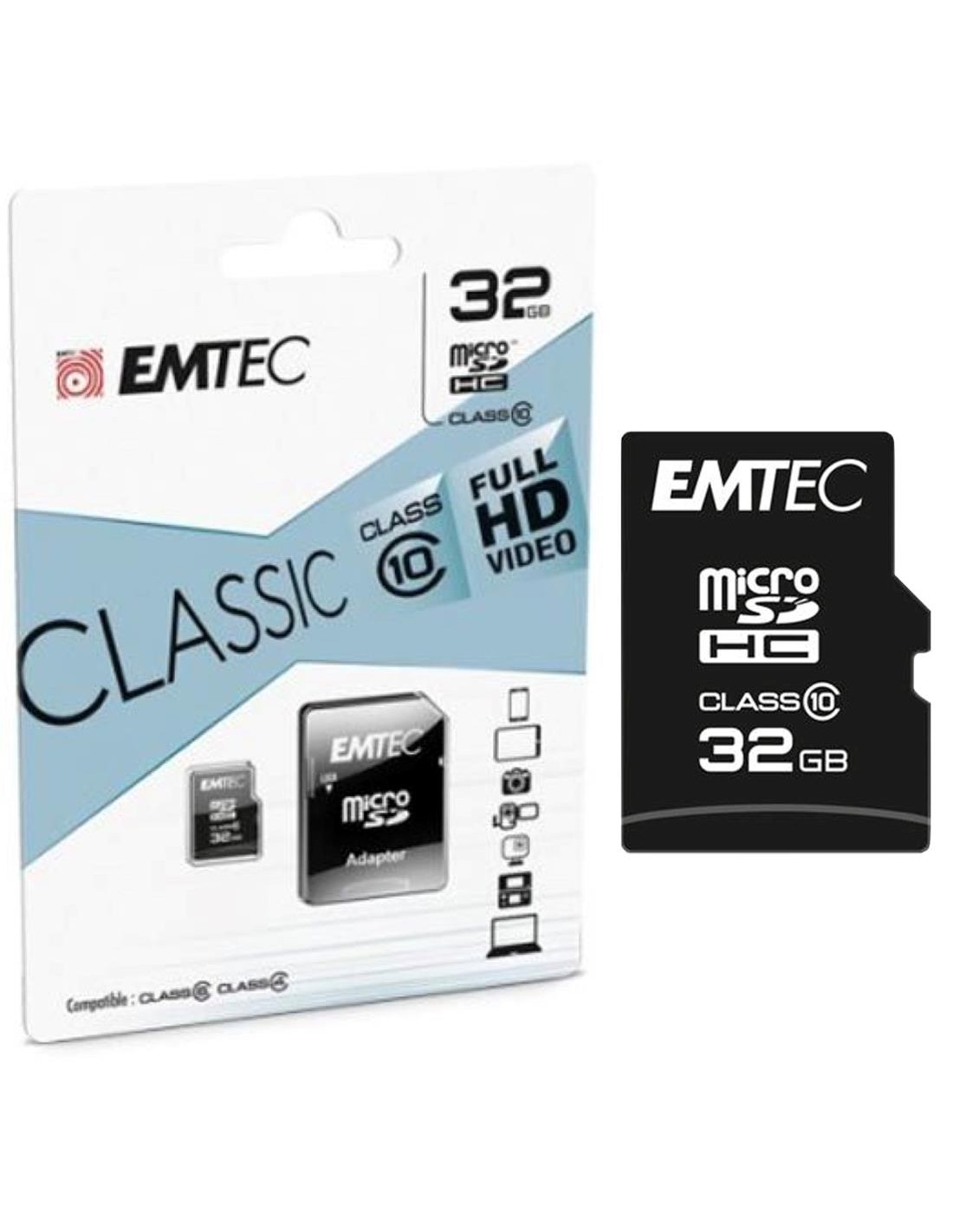 Mem. Emtec Micro SDHC 32GB Class 10 Classic