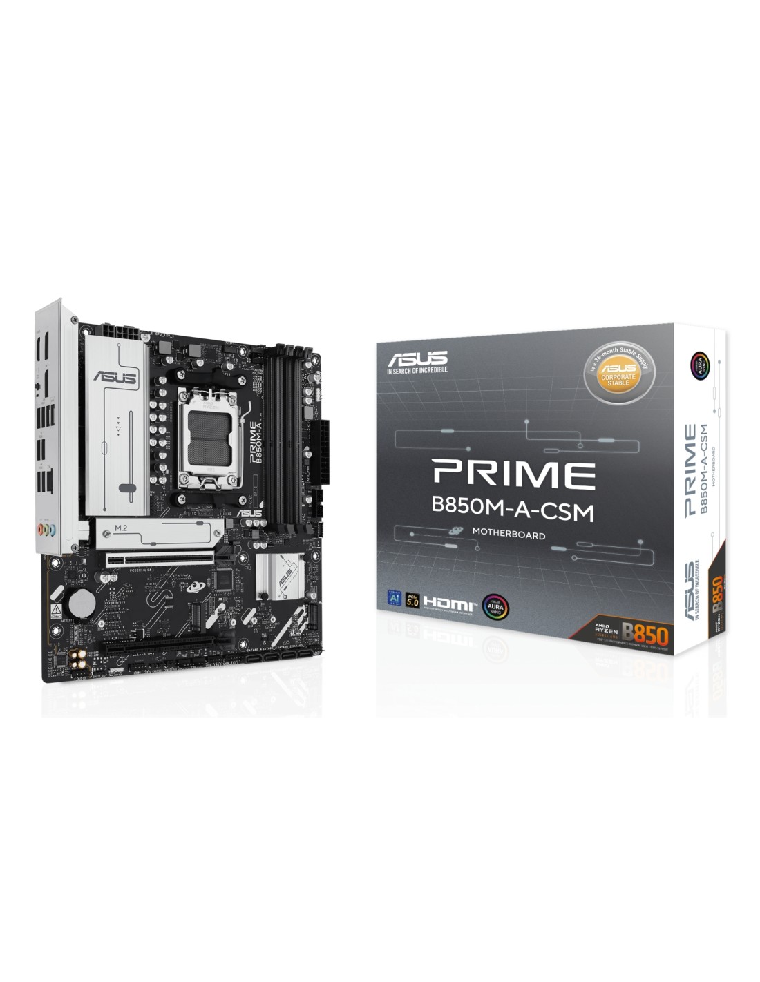 ASUS PRIME B850M-A-CSM AMD B850 Zócalo AM5 micro ATX