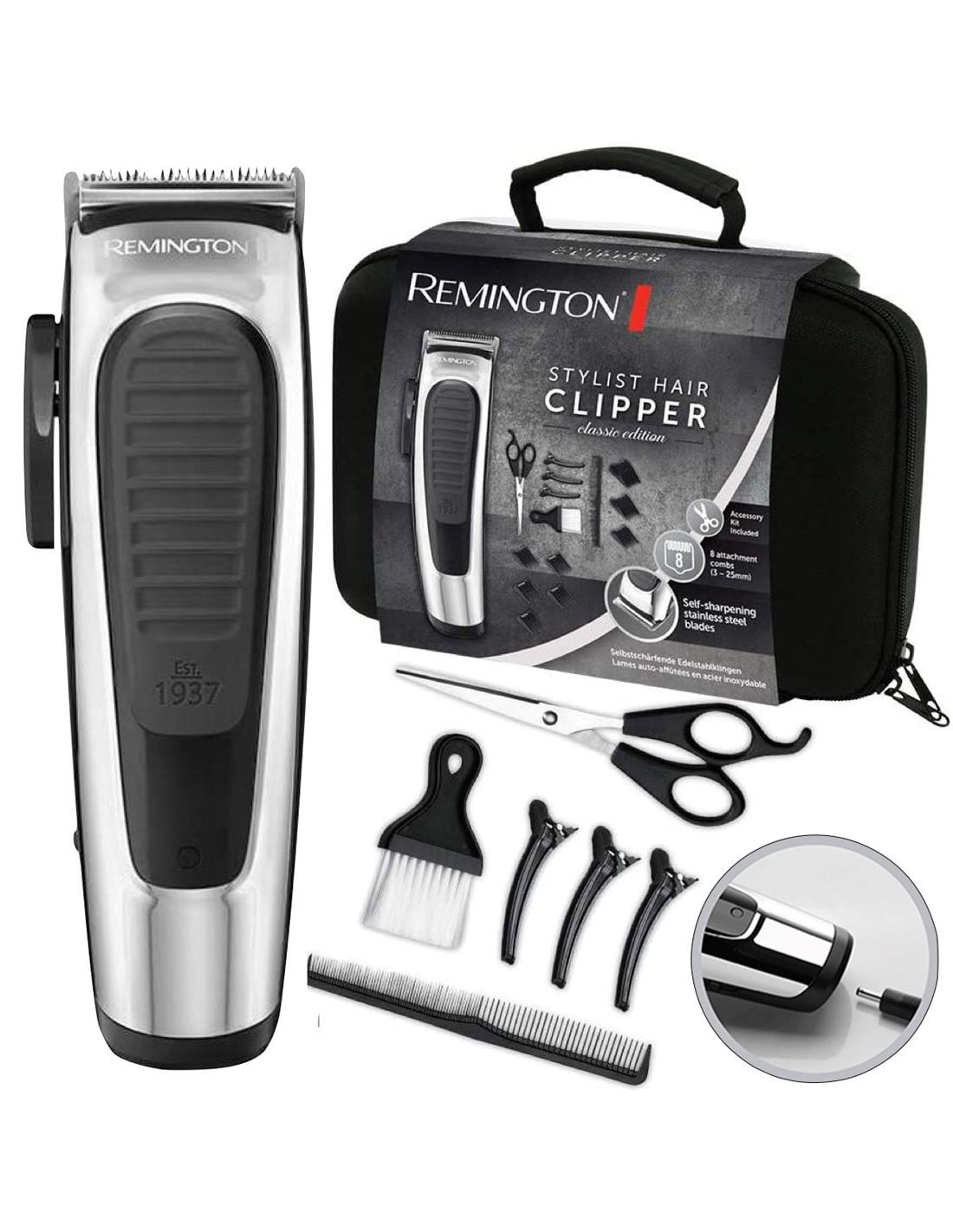Remington HC450 Stylist Classic Cortapelo recargable con Maletin de Accesorios