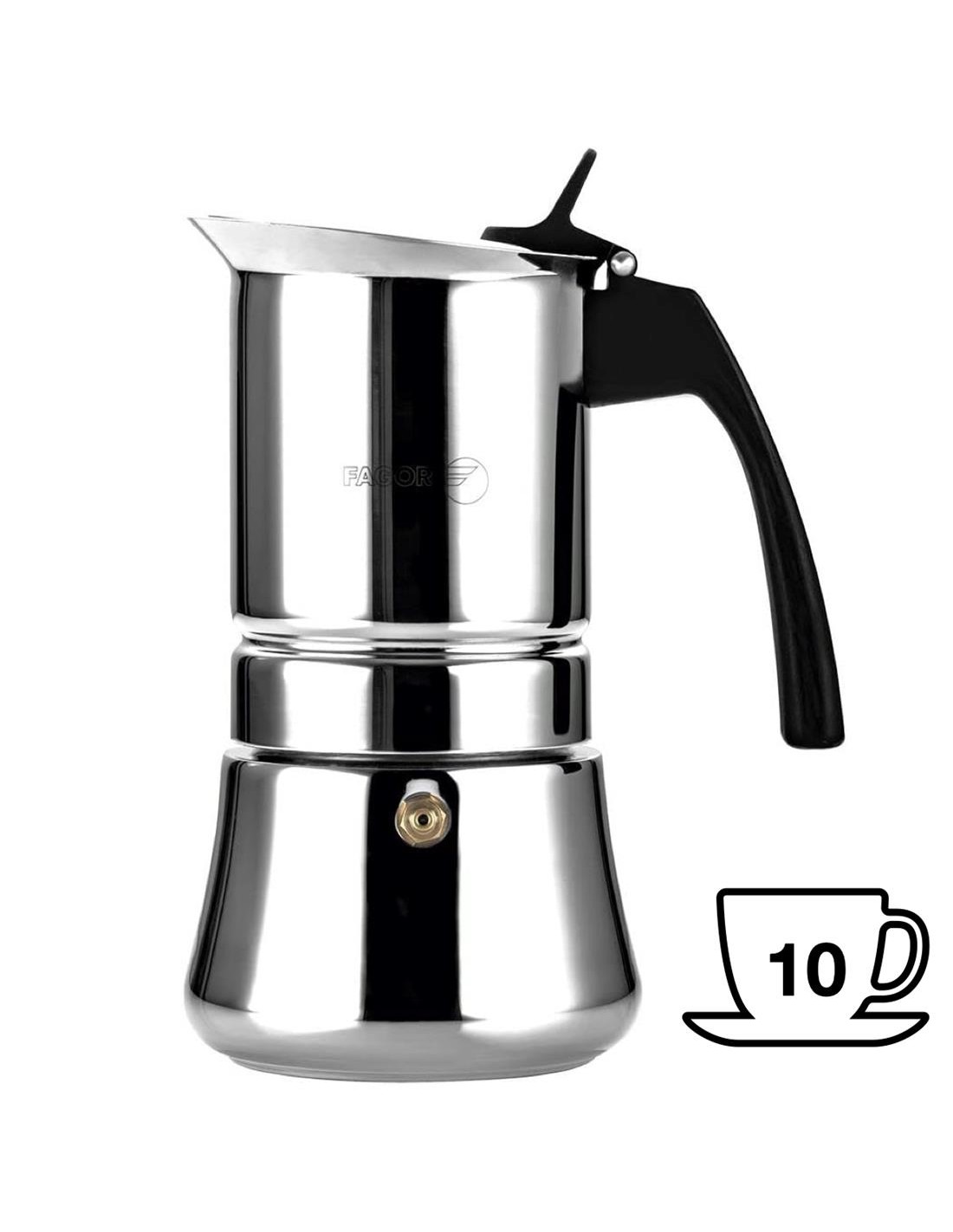 Fagor Etnica Cafetera Italiana de Acero 10 Tazas