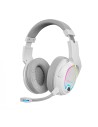 Mars Gaming MHW-100 Blanco Auriculares InalÃ¡mbricos ARGB Flow MicrÃ³fono ENC ExtraÃ­ble Ultraligeros CancelaciÃ³n de Ruido Acti