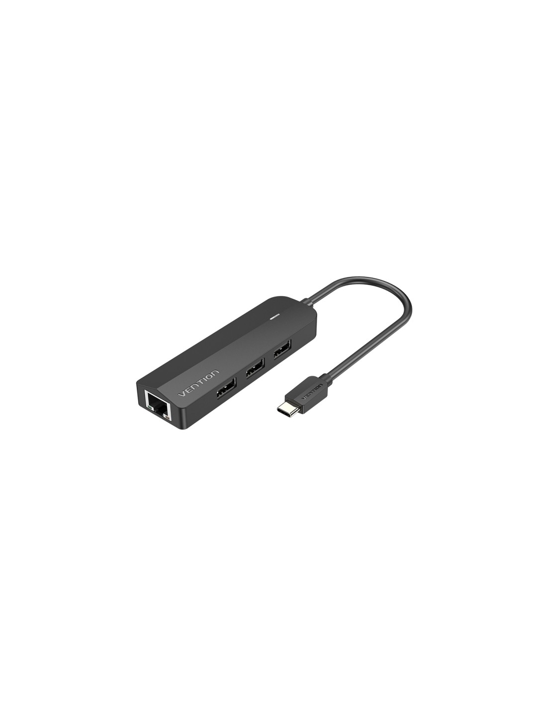 Vention Docking USB Tipo-C TGOBB/ 3xUSB/ 1xRJ45/ 1xUSB Micro B PD/ Negro