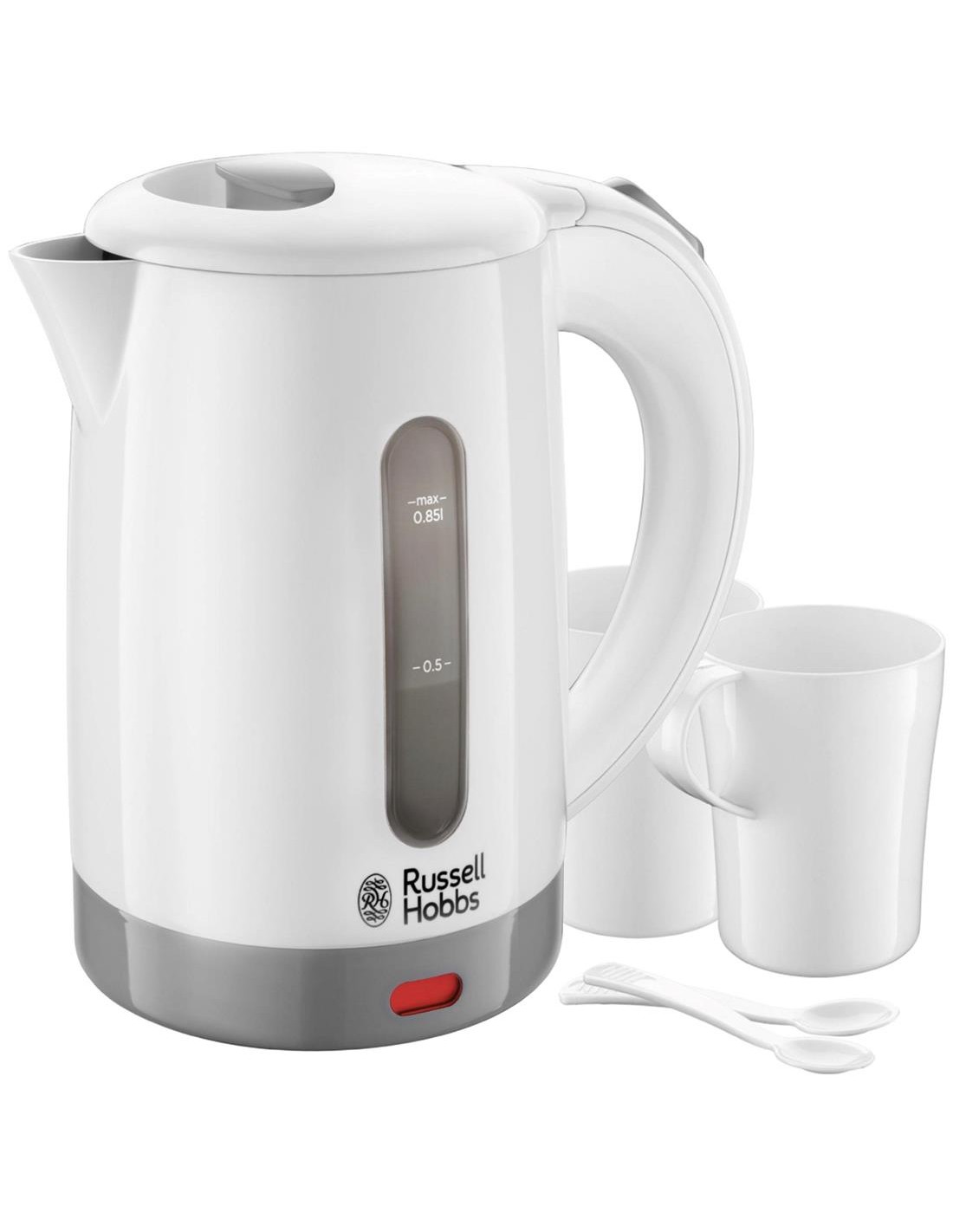 Russell Hobbs 23840-70 Hervidor de Viaje 0.85 L con 2 tazas